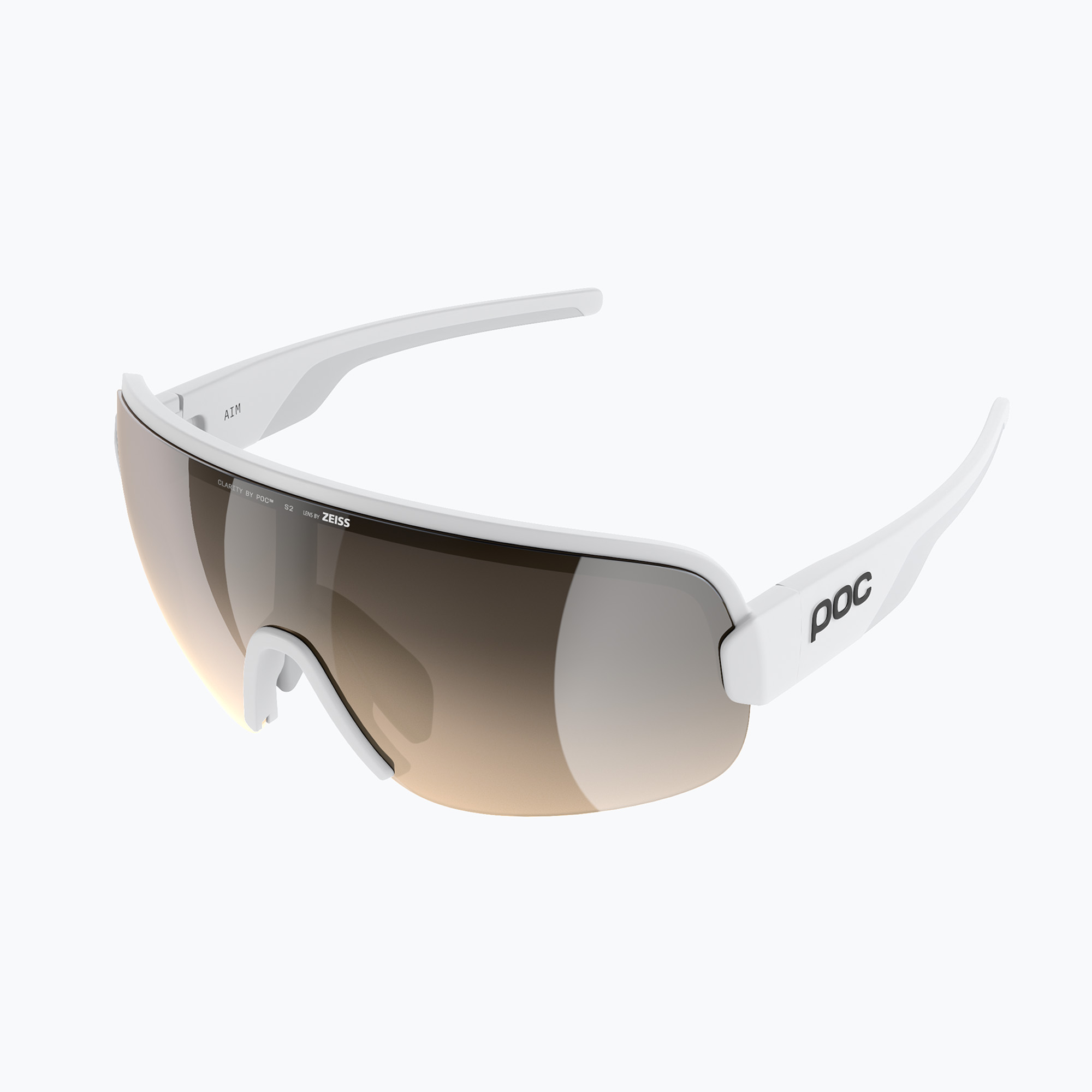POC Aim hydrogen white/clarity trail /partly sunny silver sunglasses