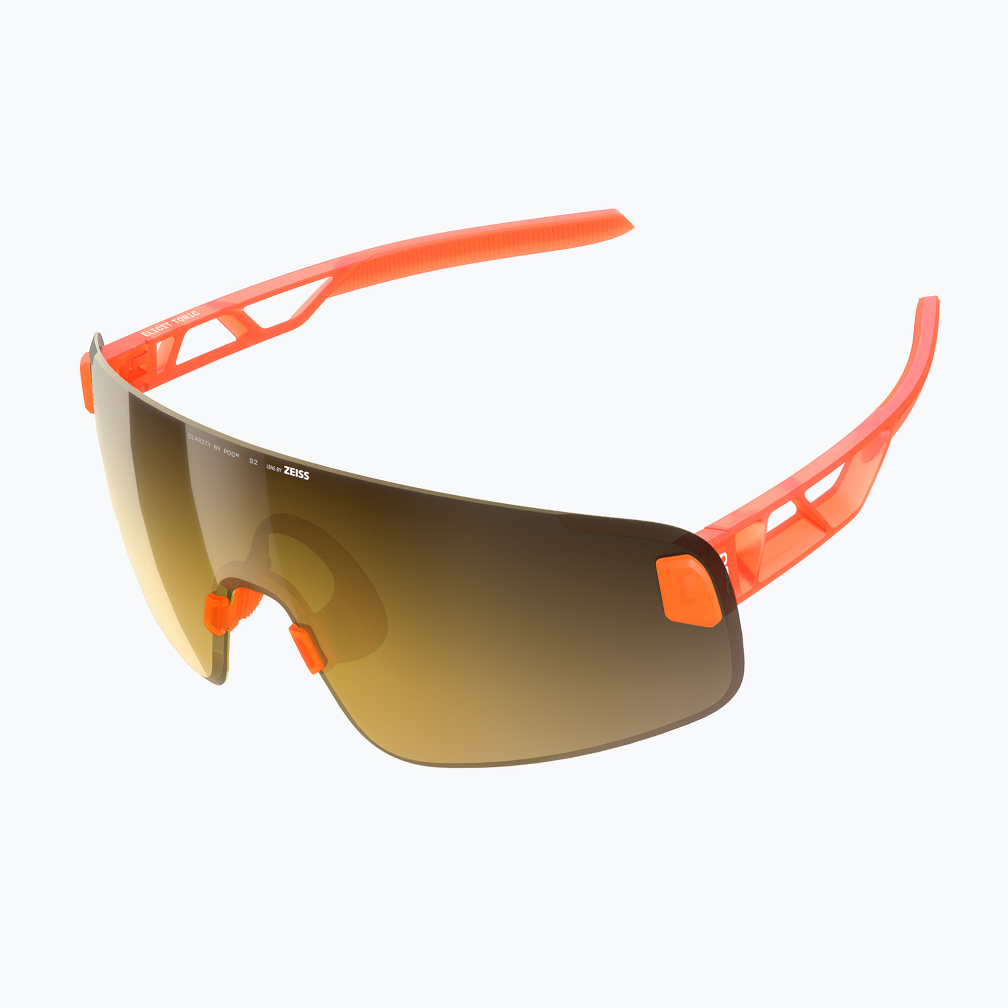 POC Elicit Toric fl.orange translucent/clarity road/partly sunny gold sunglasses