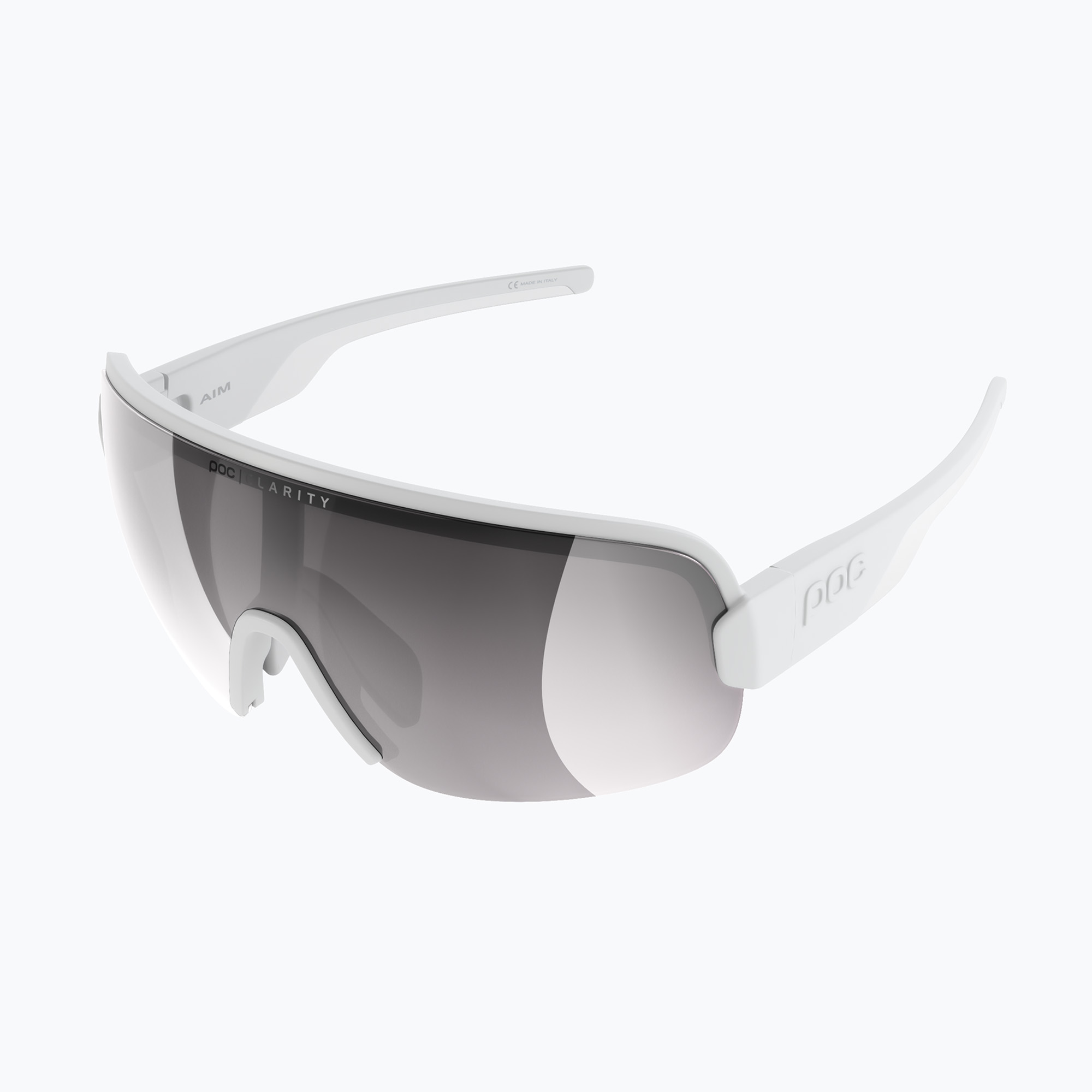 POC Aim hydrogen white/clarity road/sunny silver sunglasses