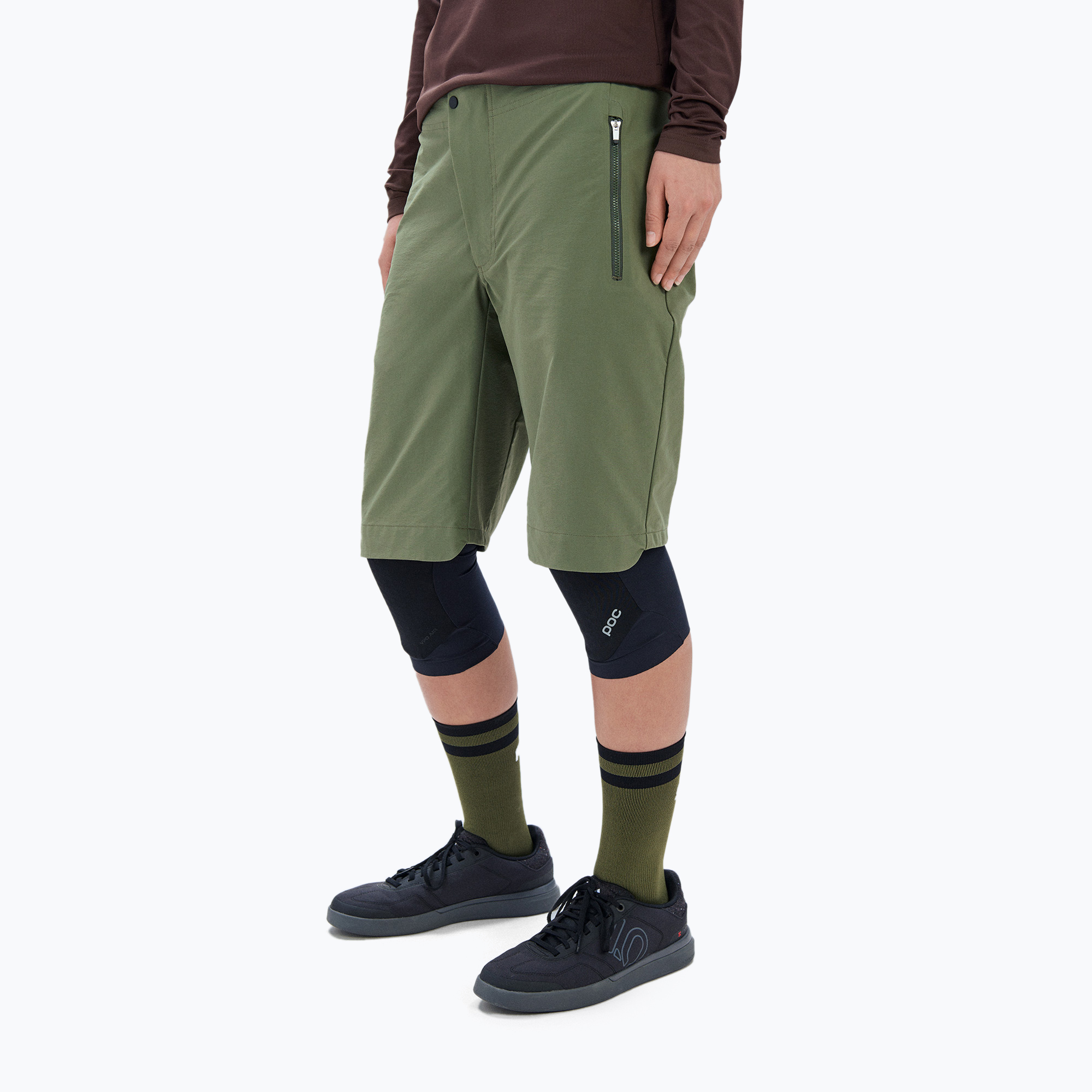 Women's cycling shorts POC Essential Enduro epidote green (S)