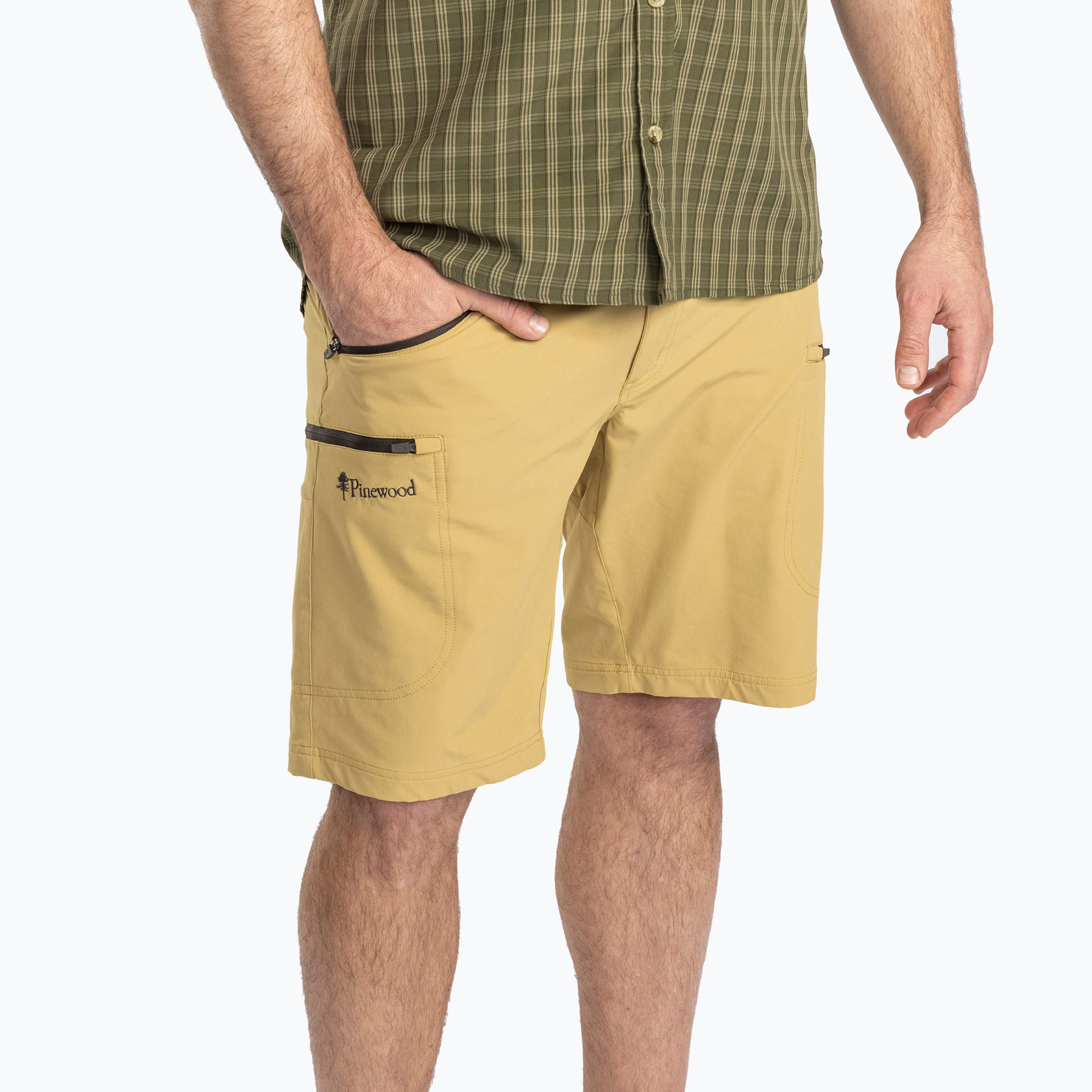 Men's Pinewood Abisko Light Stretch golday hay trekking shorts (48)