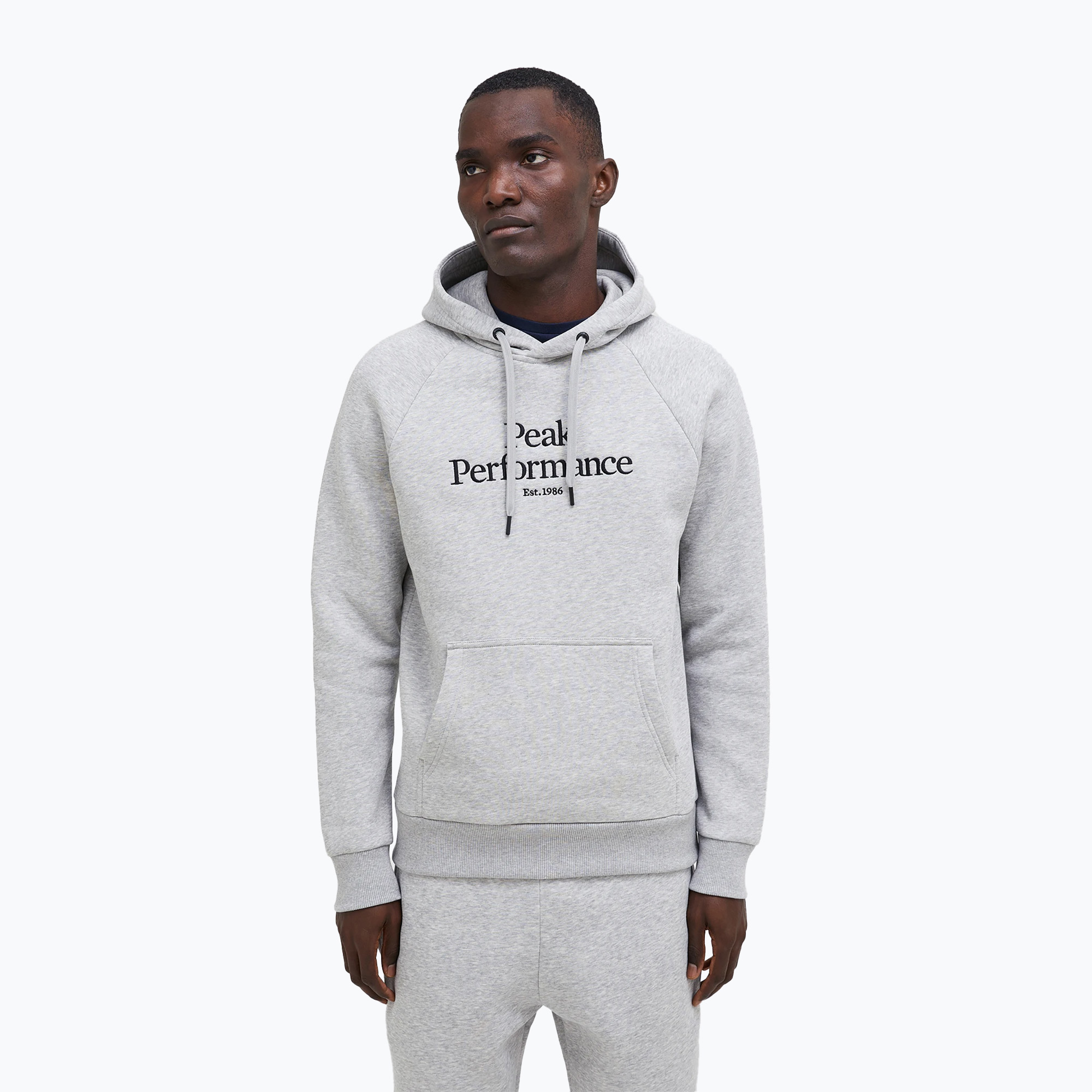 Men's Peak Performance Original Hood trekking sweatshirt grey G77756090 (S)