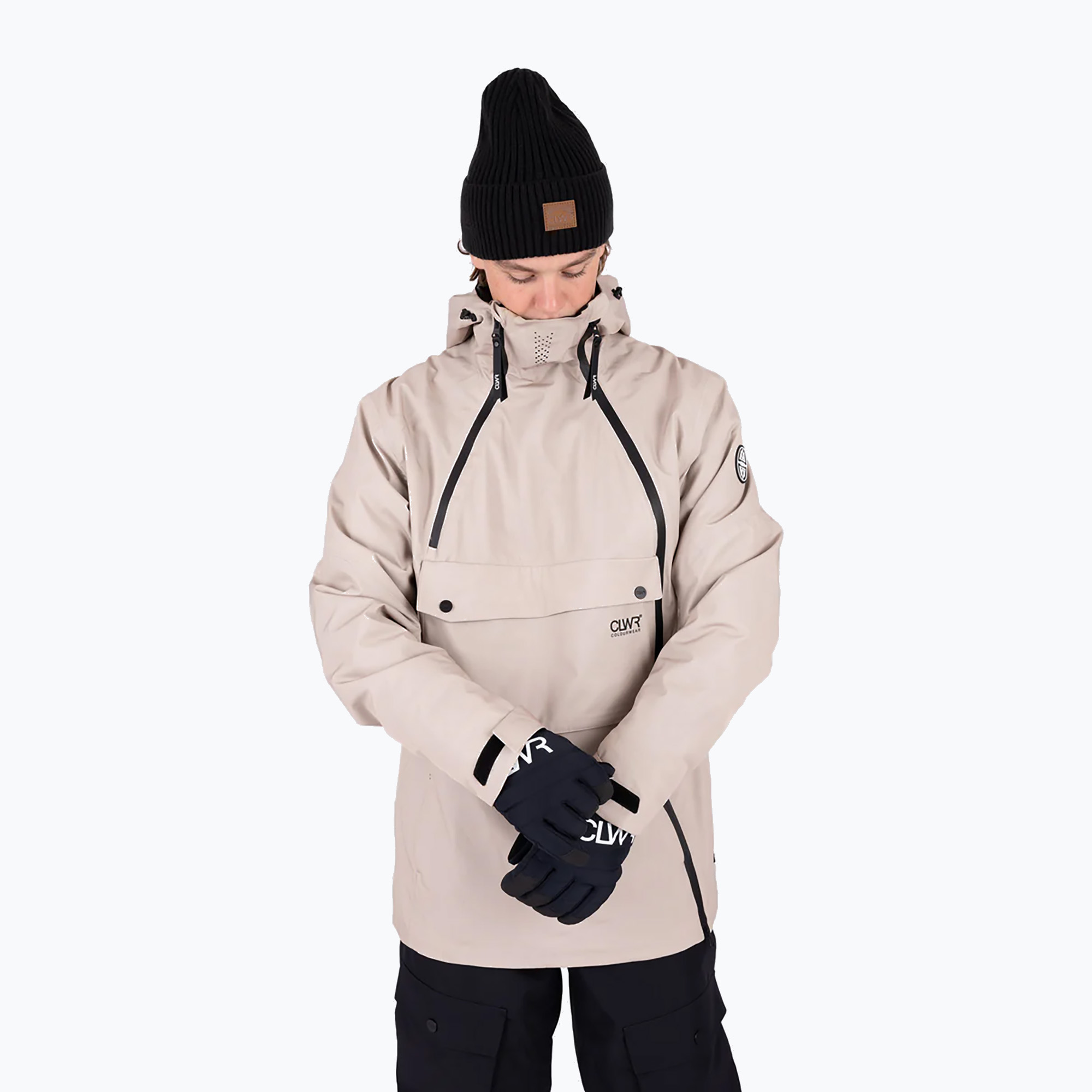 Men's Colourwear Foil Anorak sand snowboard jacket (XL)