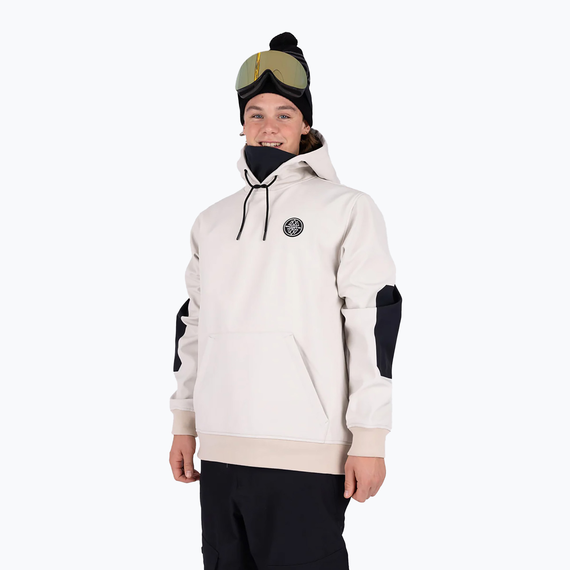 Colourwear Est 2010 Hood off-white snowboard sweatshirt (L)