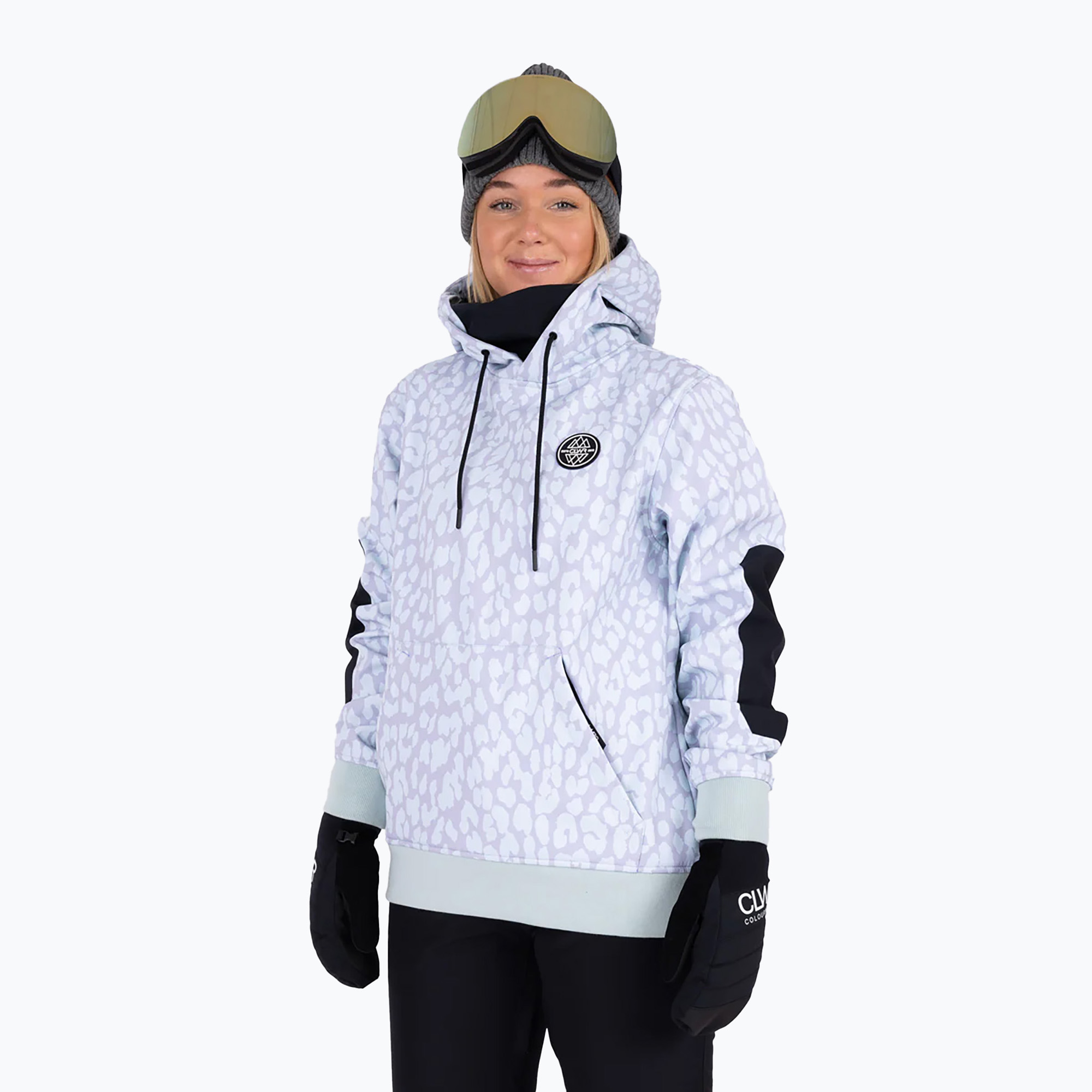 Colourwear Est 2010 Hood leo lilac snowboard sweatshirt (XS)