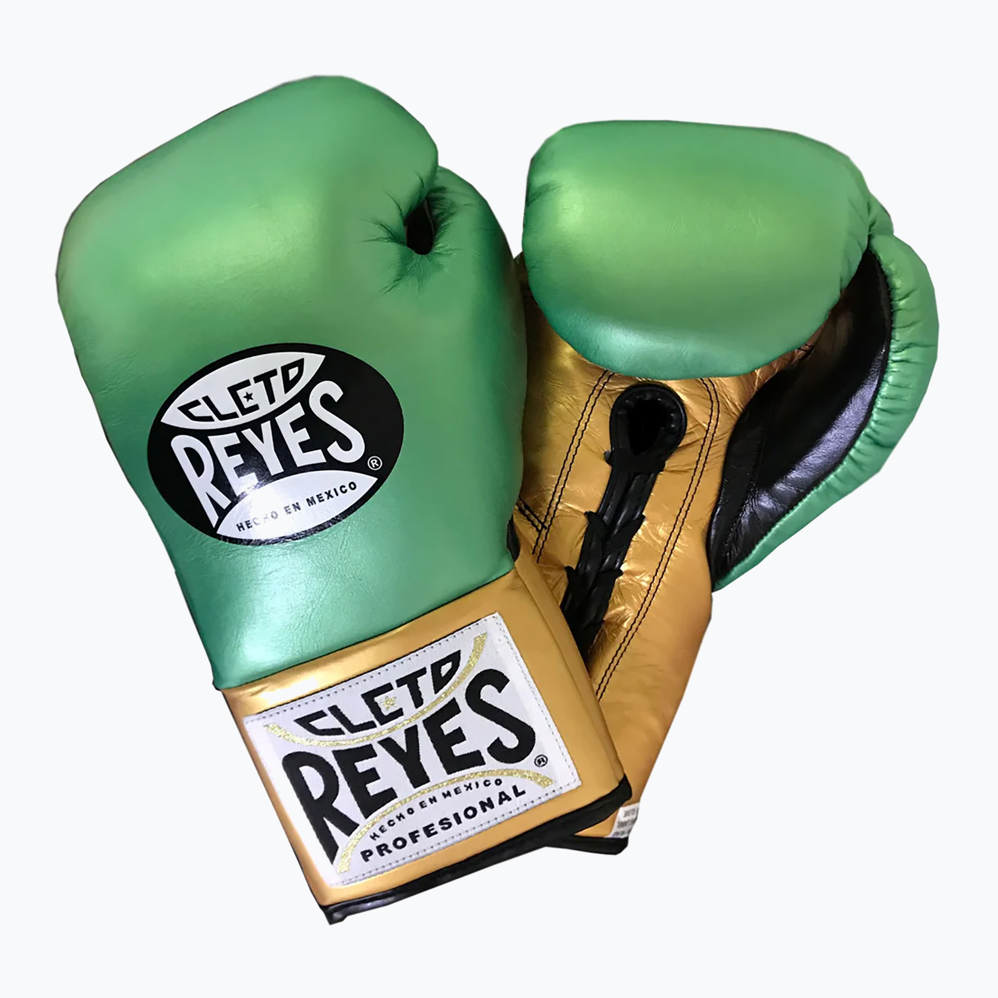 Cleto Reyes High Precision Training Leather green/gold wbc boxing gloves