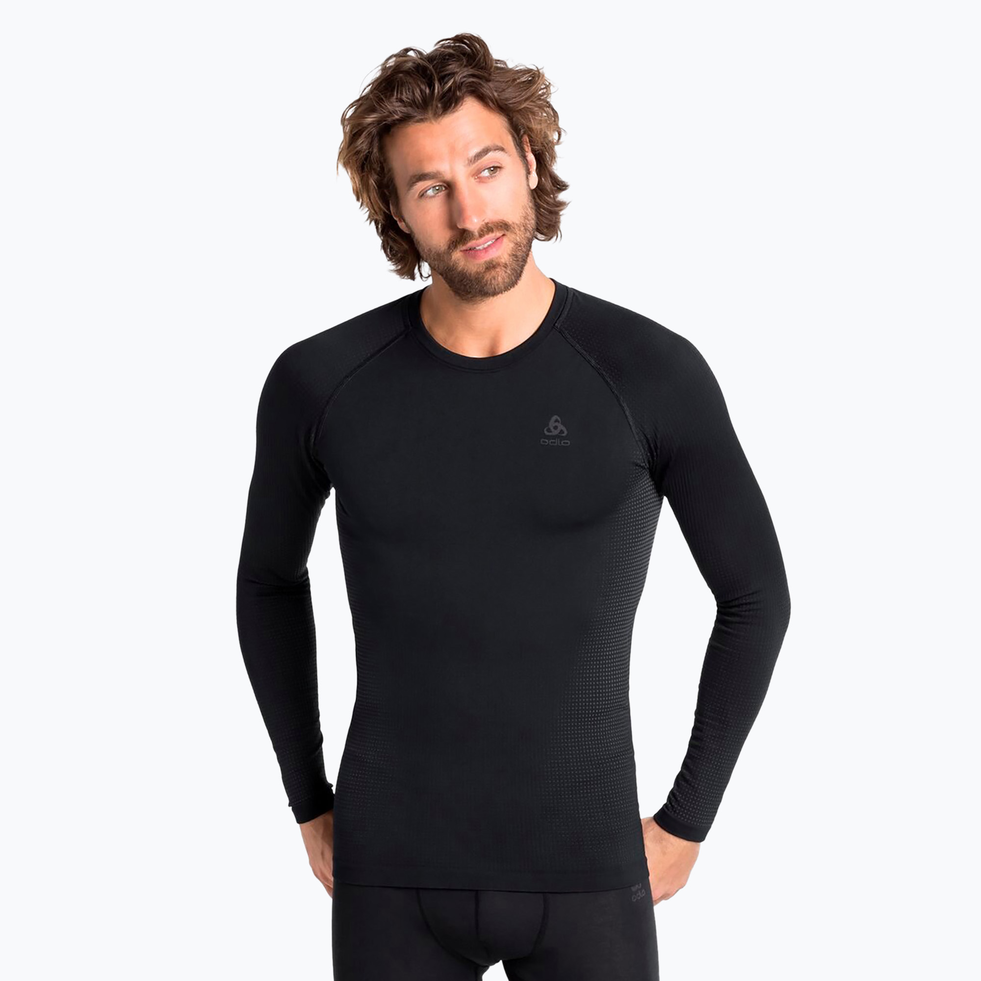 Men's thermal Longsleeve ODLO Performance Warm Bl Top Crew Neck black keystyle (M)