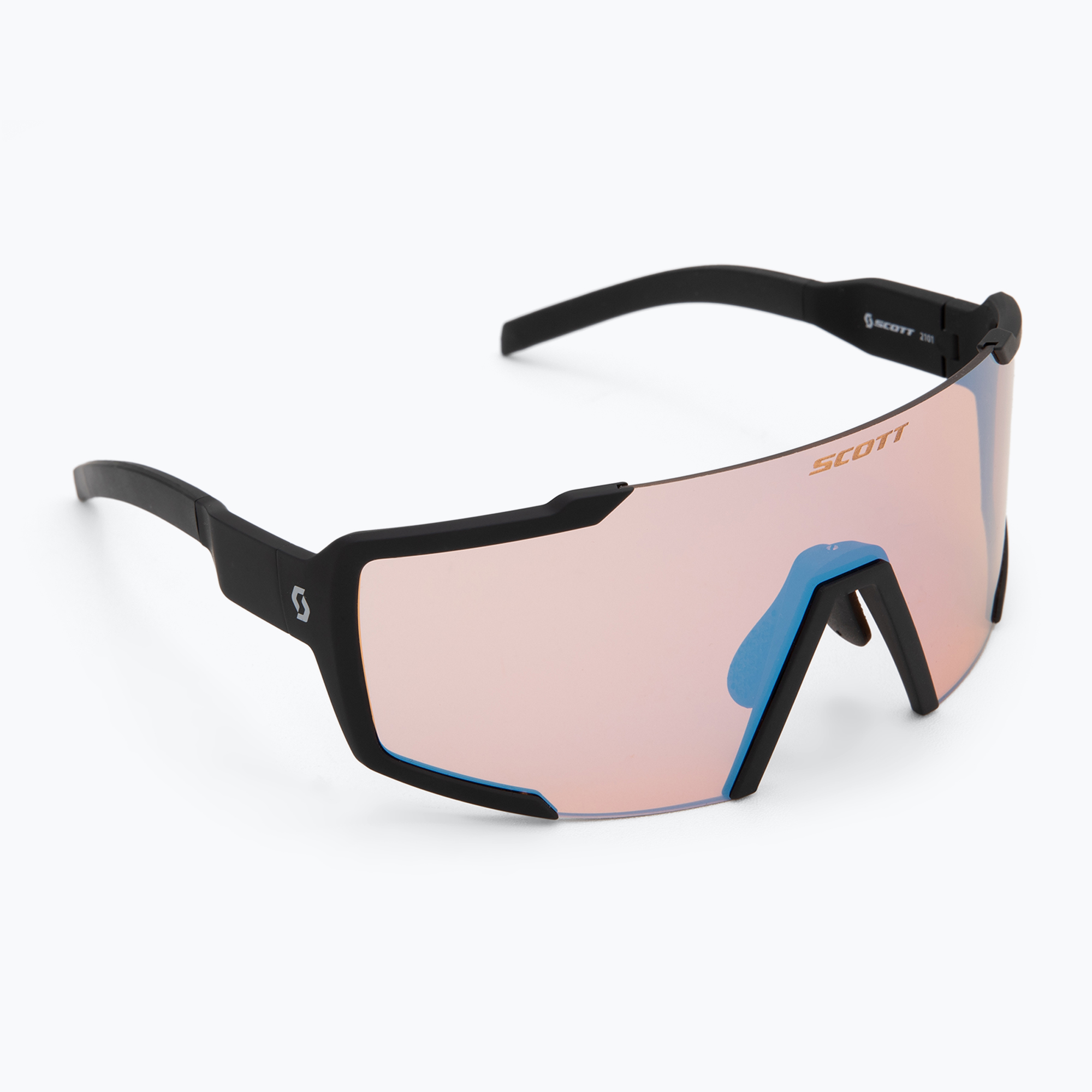 SCOTT Shield black matt/blue chrome enhancer sunglasses
