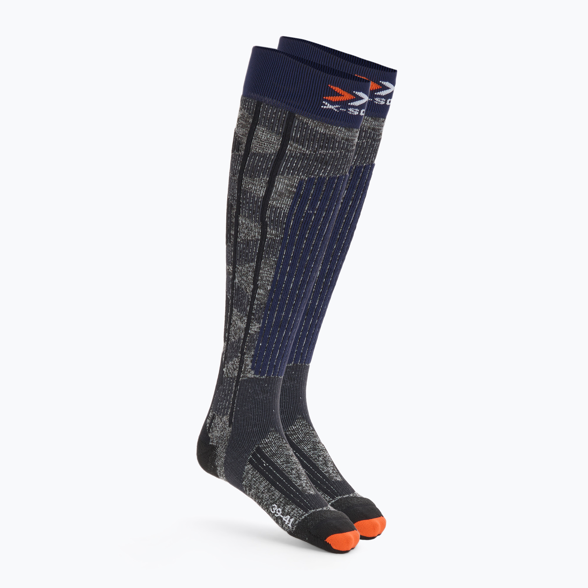 X-Socks Ski Rider 4.0 ski socks stone grey/melange blue (39-41 EU)