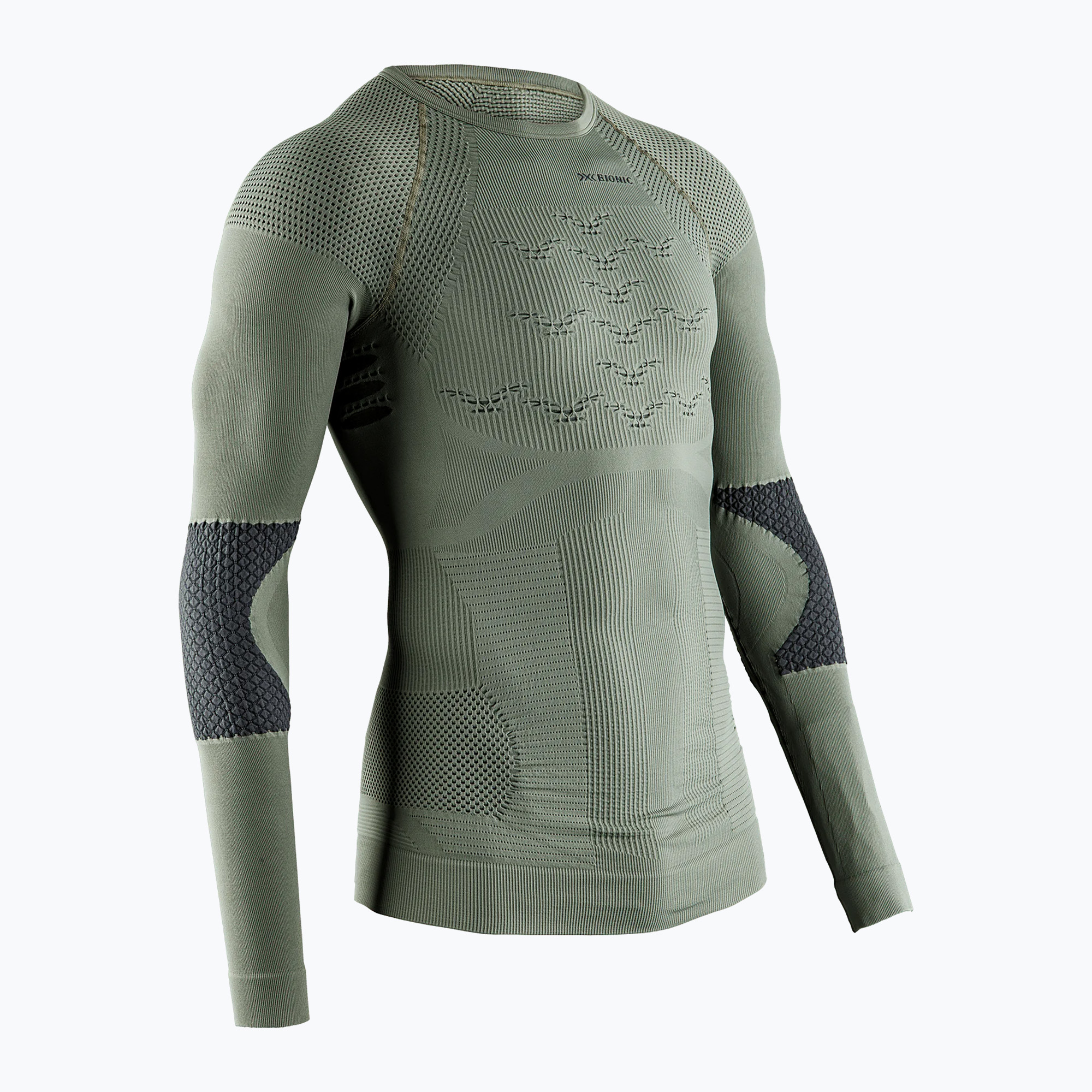 Men's X-Bionic X-Plorer Energizer 4.0 Shirt Lg Sl olive green/anthracite thermo-active longsleeve (M)