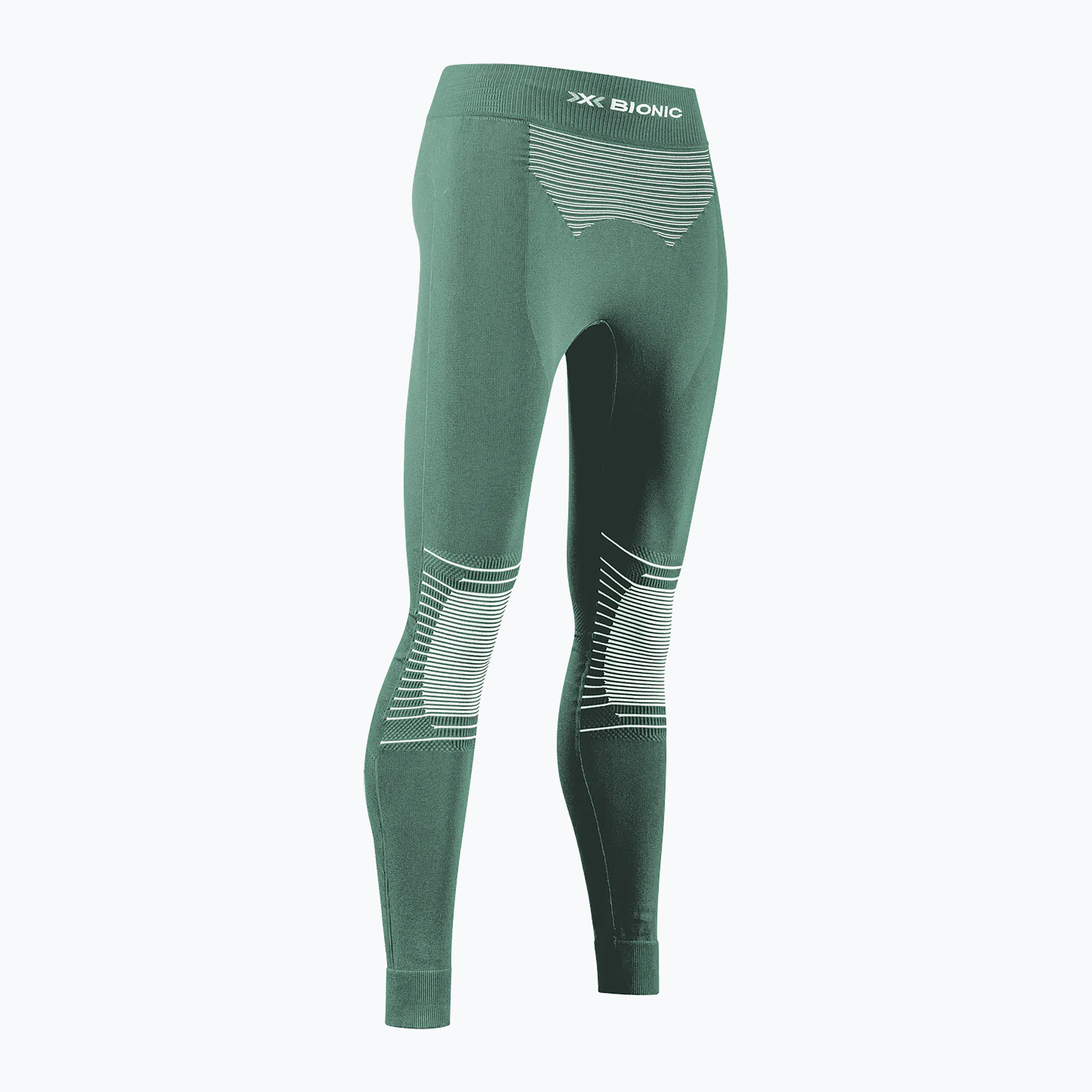 Women's thermo-active trousers X-Bionic Energizer 4.0 sage green/optical white (S)