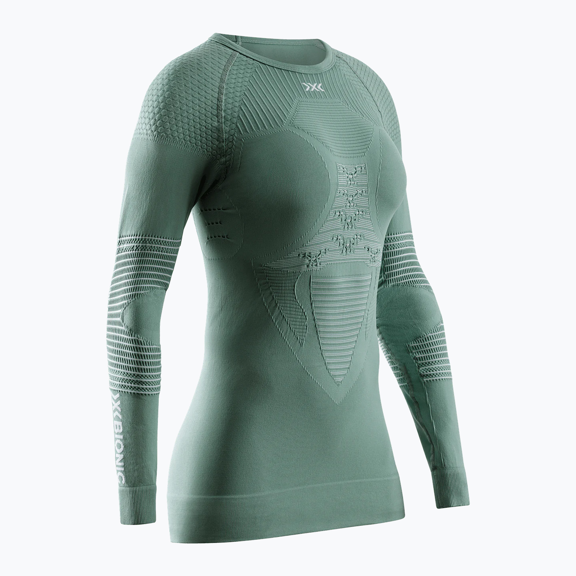 Women's thermo-active longsleeve X-Bionic Energizer 4.0 sage green/optical white (S)
