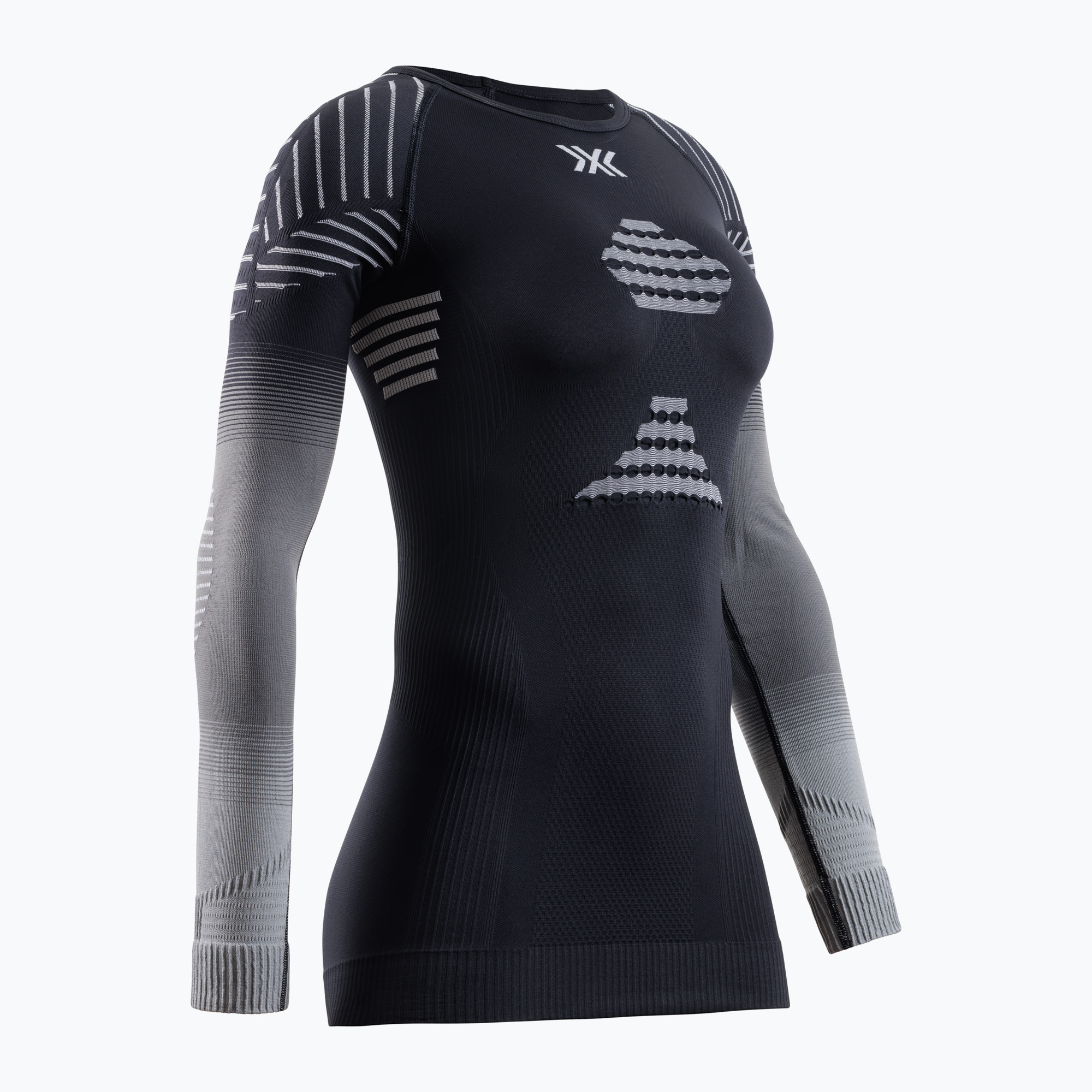 Women's thermoactive X-Bionic Invent Fx Shirt black/grey/light grey (M)