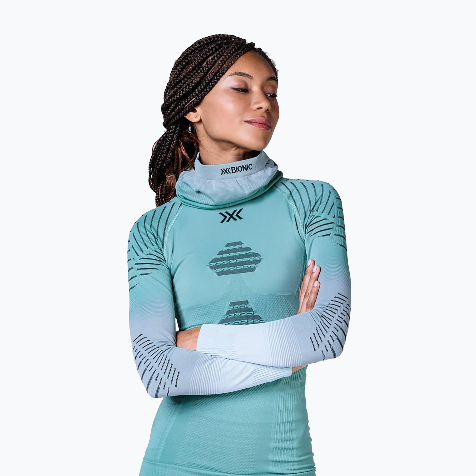 X-Bionic Invent Fx Neckwarmer sage green/light grey/white (S-M)
