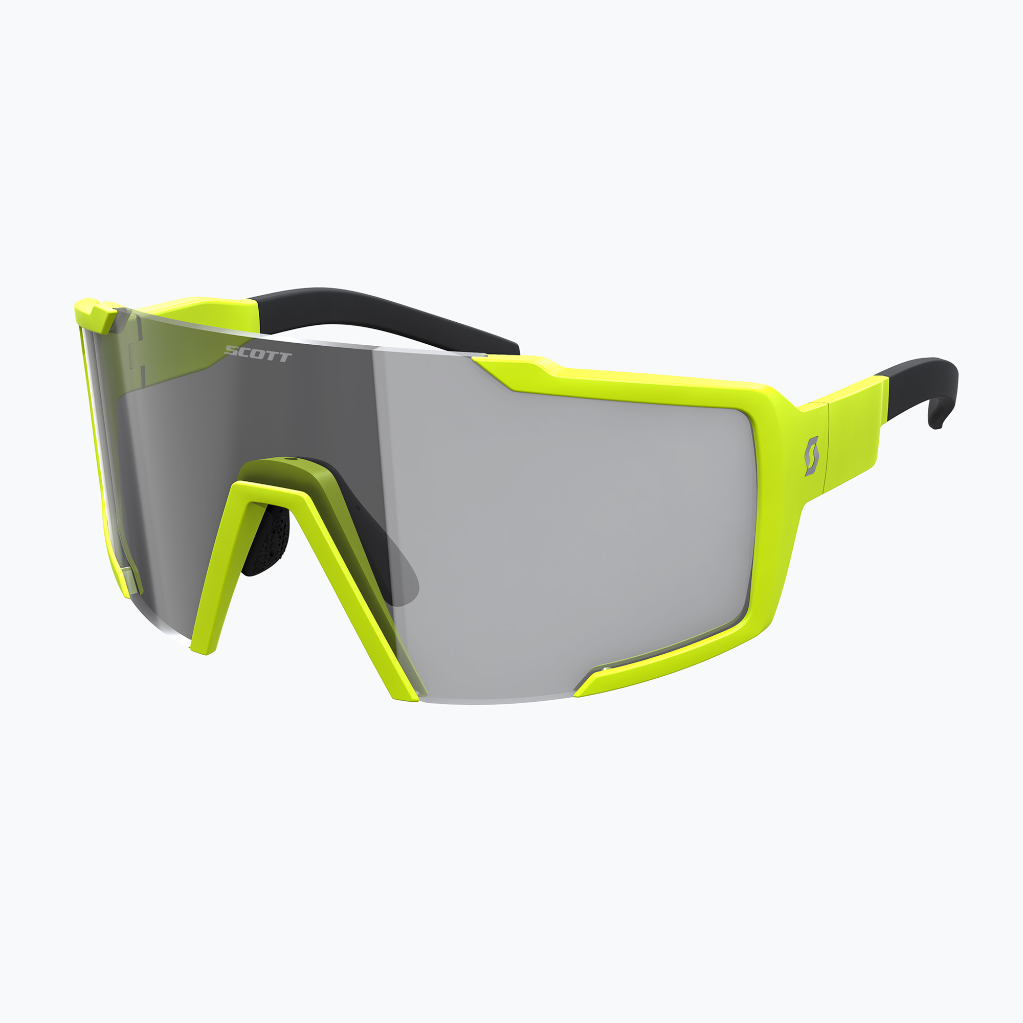 SCOTT Shield Compact LS yellow matt/grey light sensitive sunglasses (S-M)