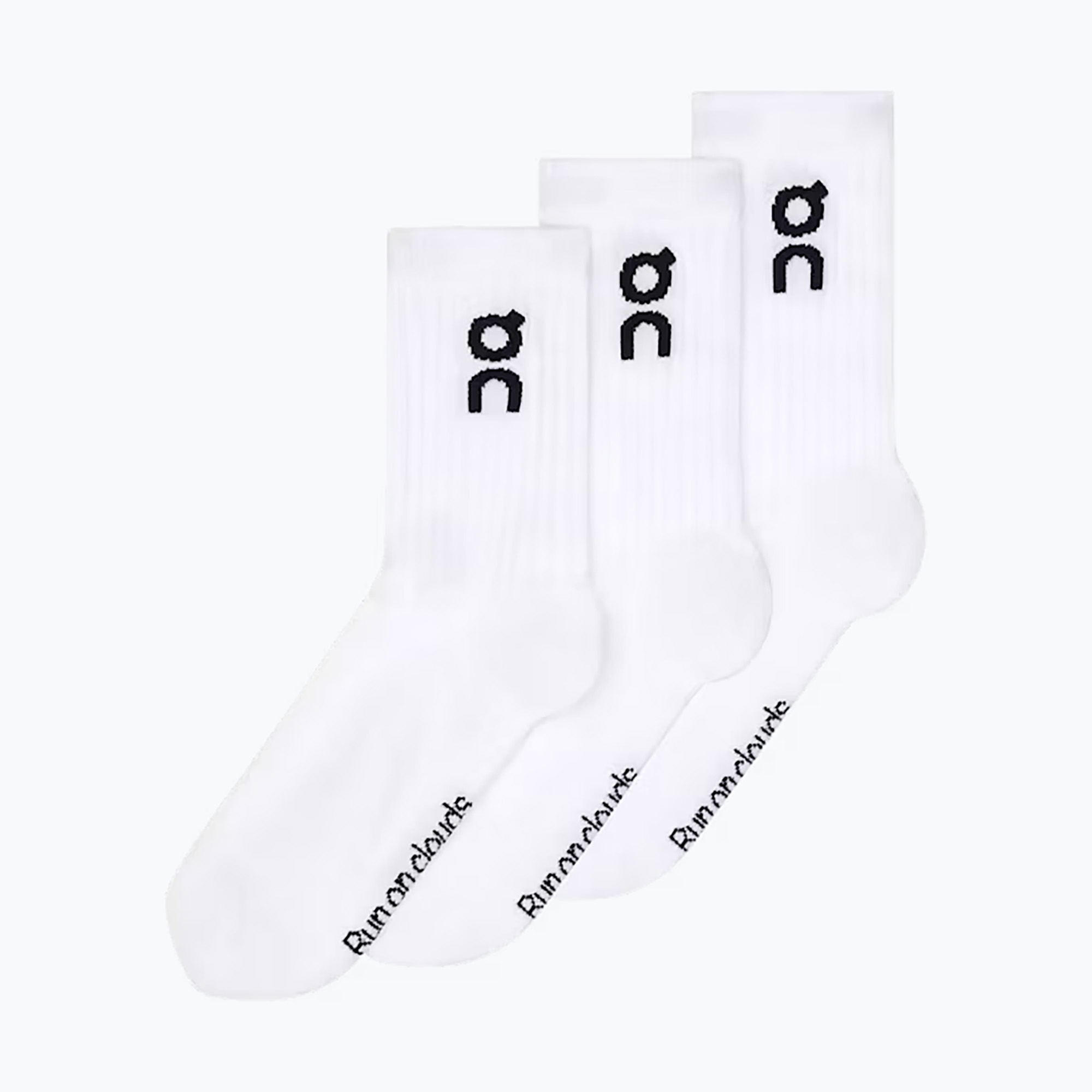 Socks On Running Logo High 3 pairs white