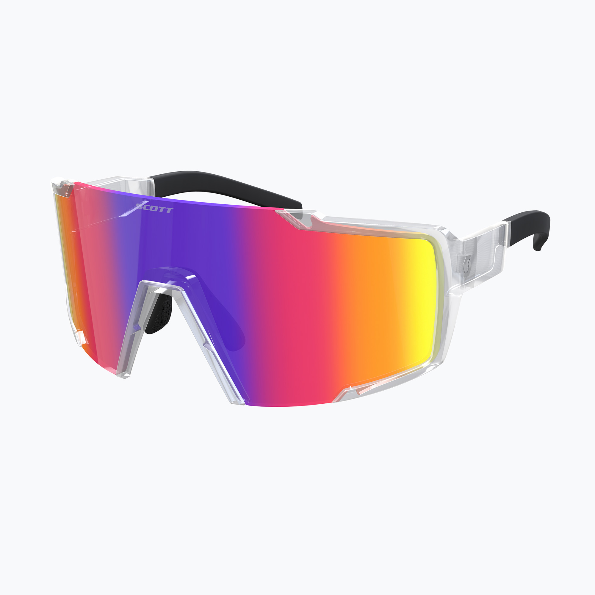 SCOTT Shield translucent/teal chrome sunglasses (M-L)