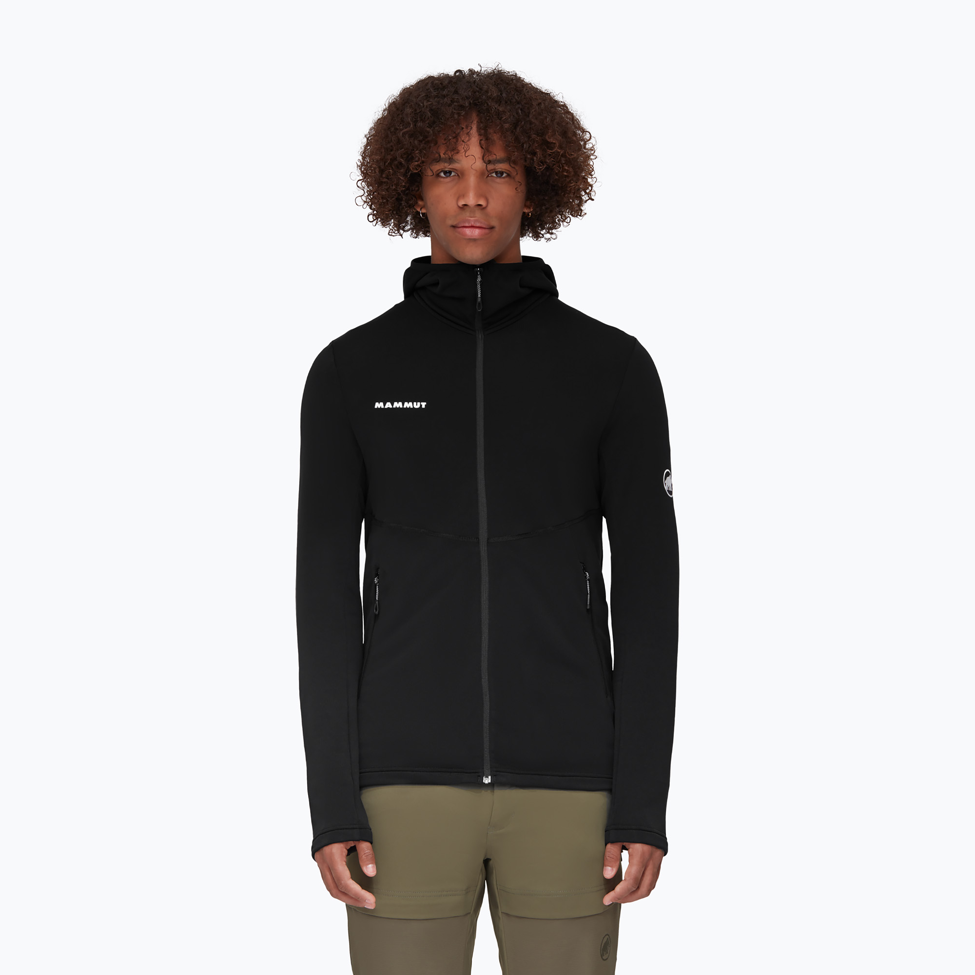 Men's Mammut Aconcagua Light ML Hooded trekking sweatshirt black (M)
