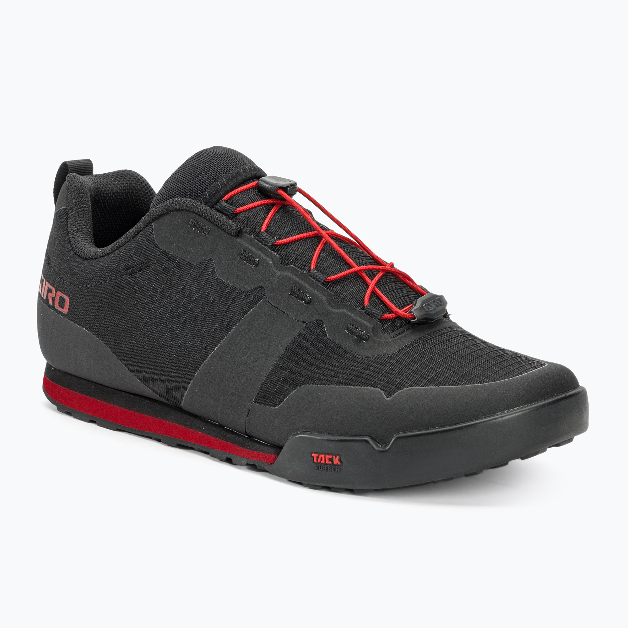 Men's platform cycling shoes Giro Tracker Fastlace black/bright red (47 EU)