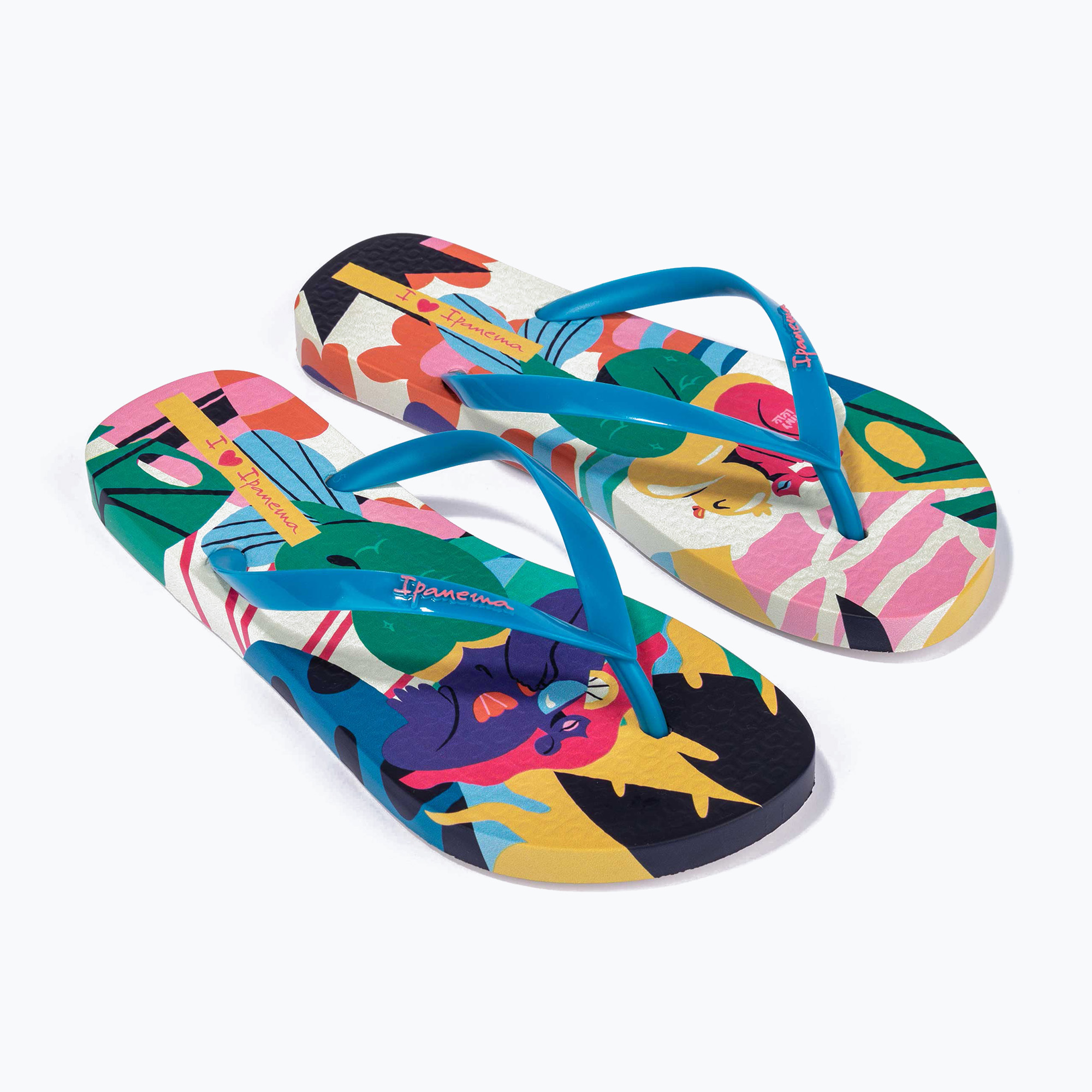 Ipanema women's flip flops Graffiti III beige/blue (38 EU)
