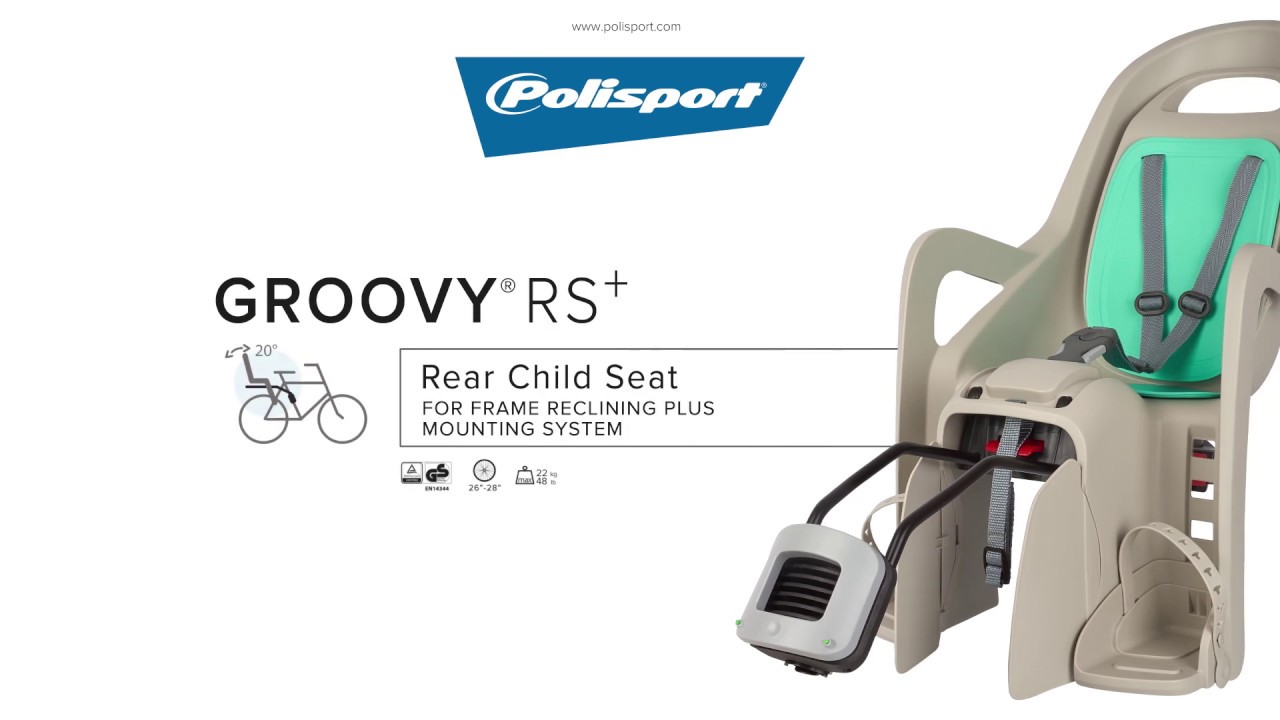Polisport Groovy RS+ rear frame bike seat green beige FO 8640700008