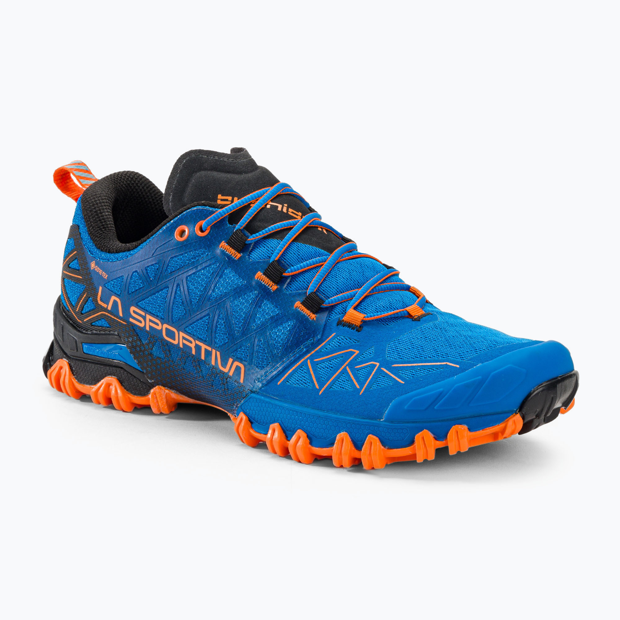 La Sportiva Bushido II GTX electric blue/tiger men's running shoe (41.5 EU)