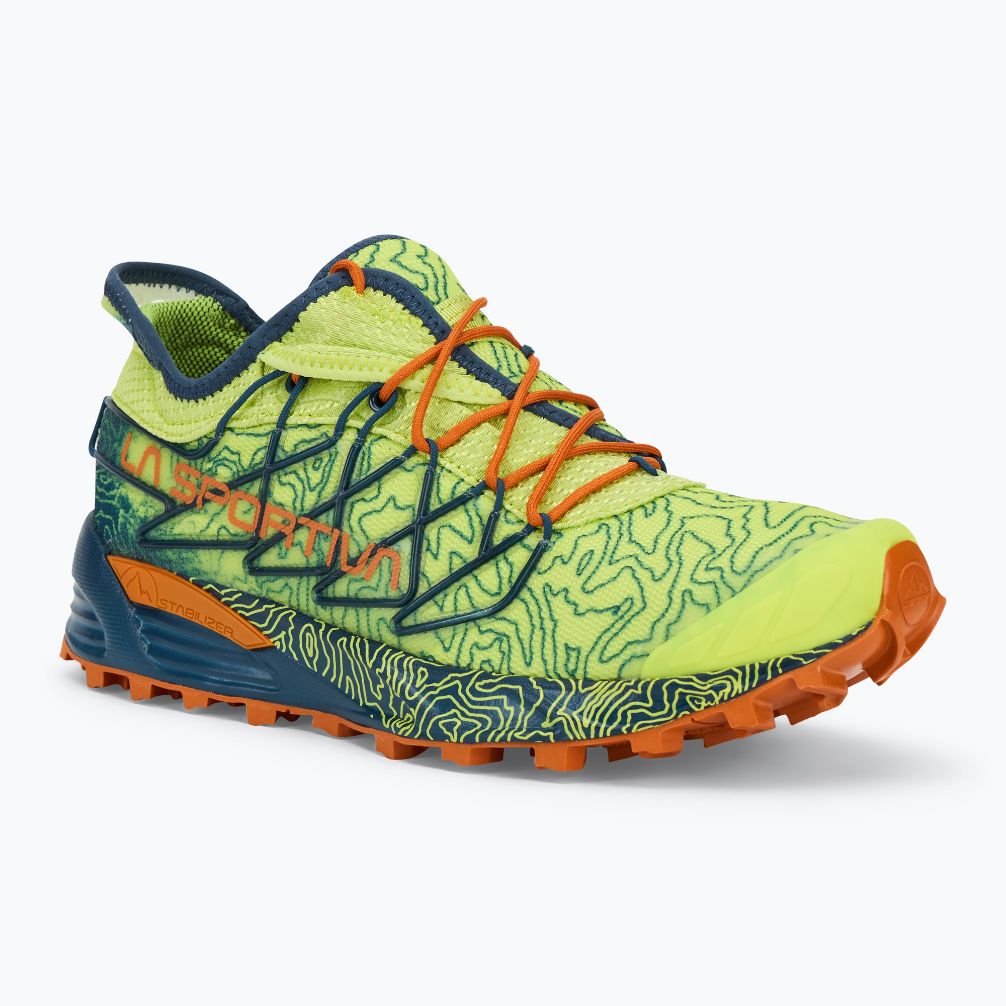 Men's La Sportiva Mutant lime punch/ storm blue running shoe (44.5 EU)