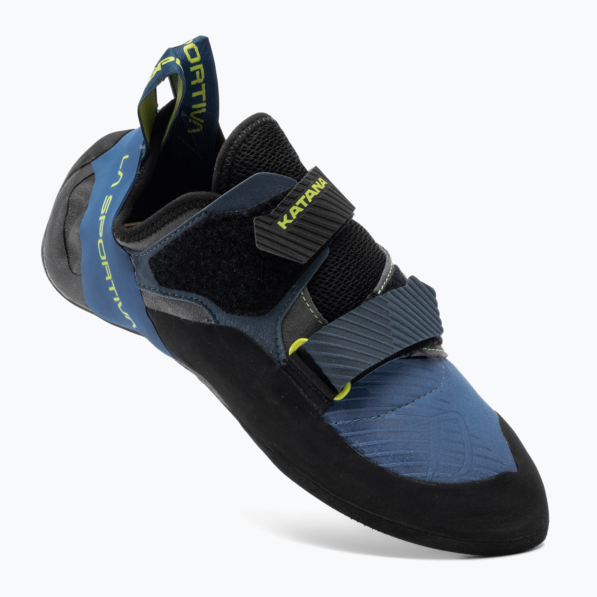 Men's La Sportiva Katana electric blue/lime punch climbing shoe (40 EU)