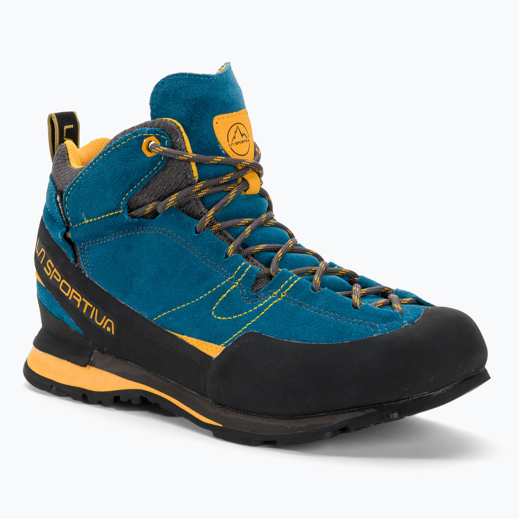 Men's trekking boots La Sportiva Boulder X Mid blue/yellow (41.5 EU)