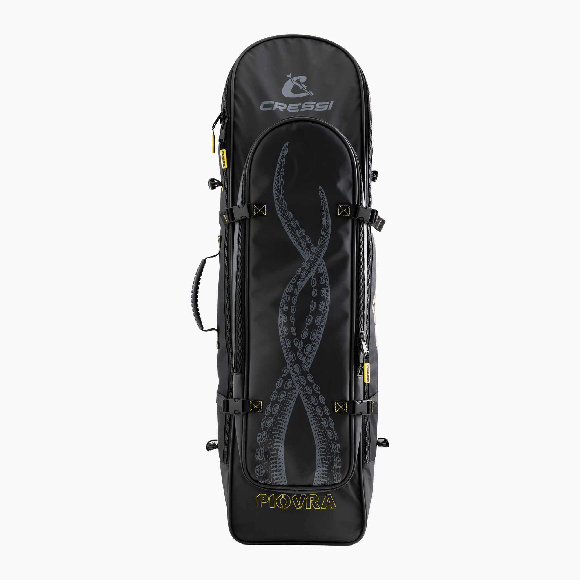 Cressi Piovra Dry 90 l black/yellow equipment backpack