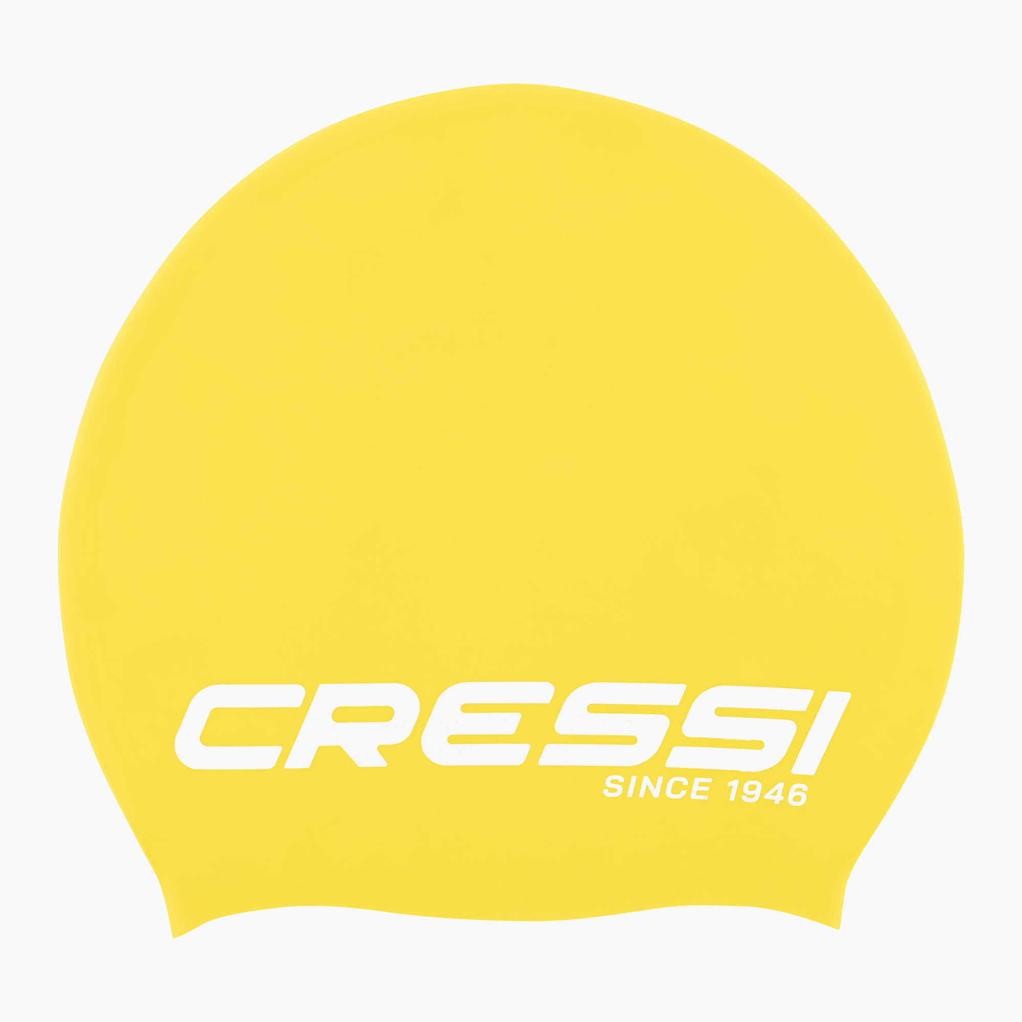 Cressi Loira Long Hair swimming cap yellow/white (XL)