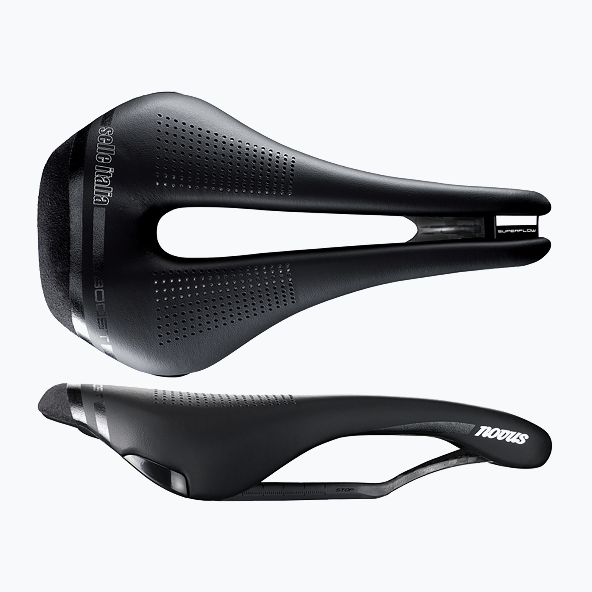 Selle Italia Novus Boost Kit Carbonio Superflow L Ti 316 Rail Fibra-Tek bike saddle black SIT-080A802ICA001