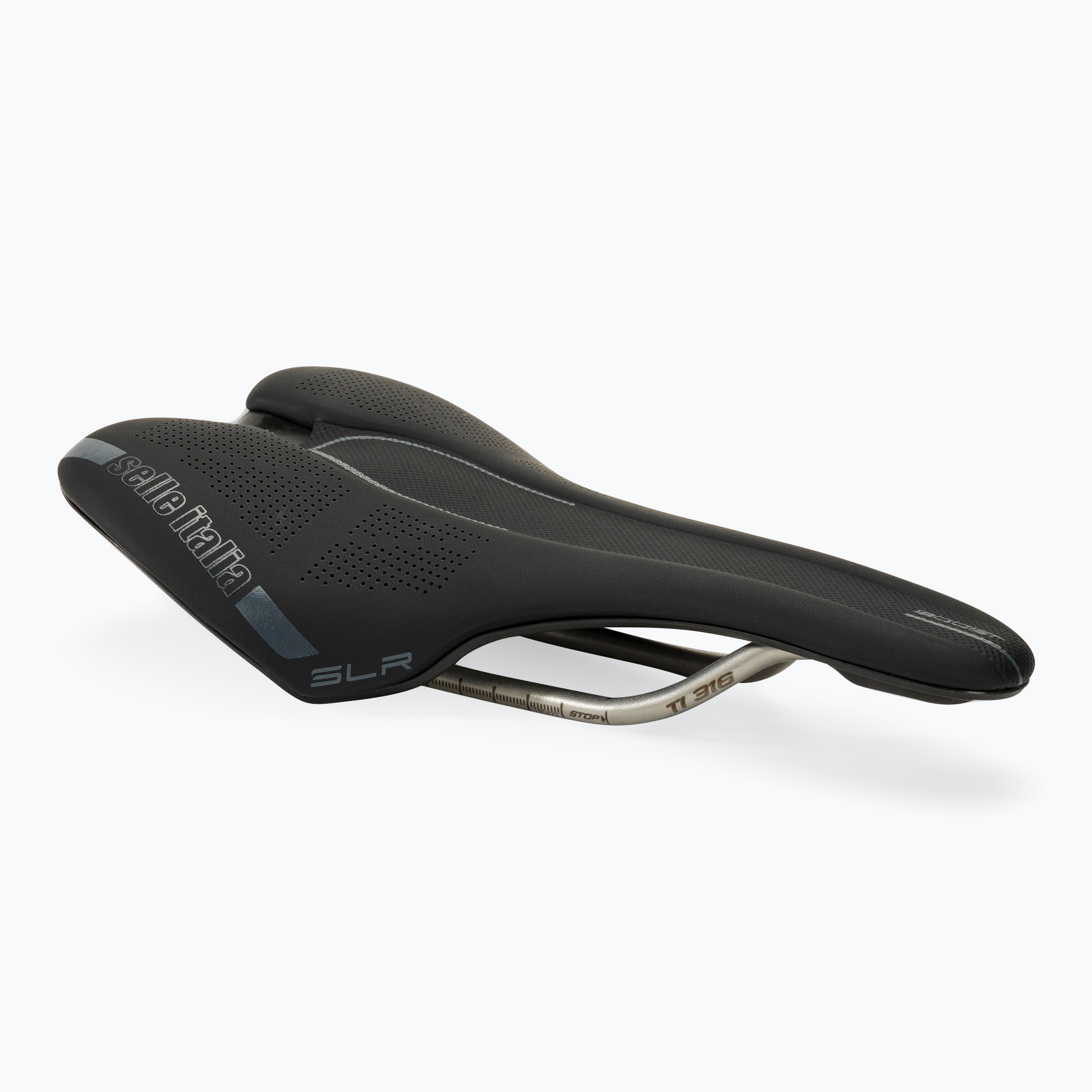 Selle Italia Slr Boost Ti 316 Rail Fibra-Tek bike saddle black SIT-041A120IKC001 (S1)