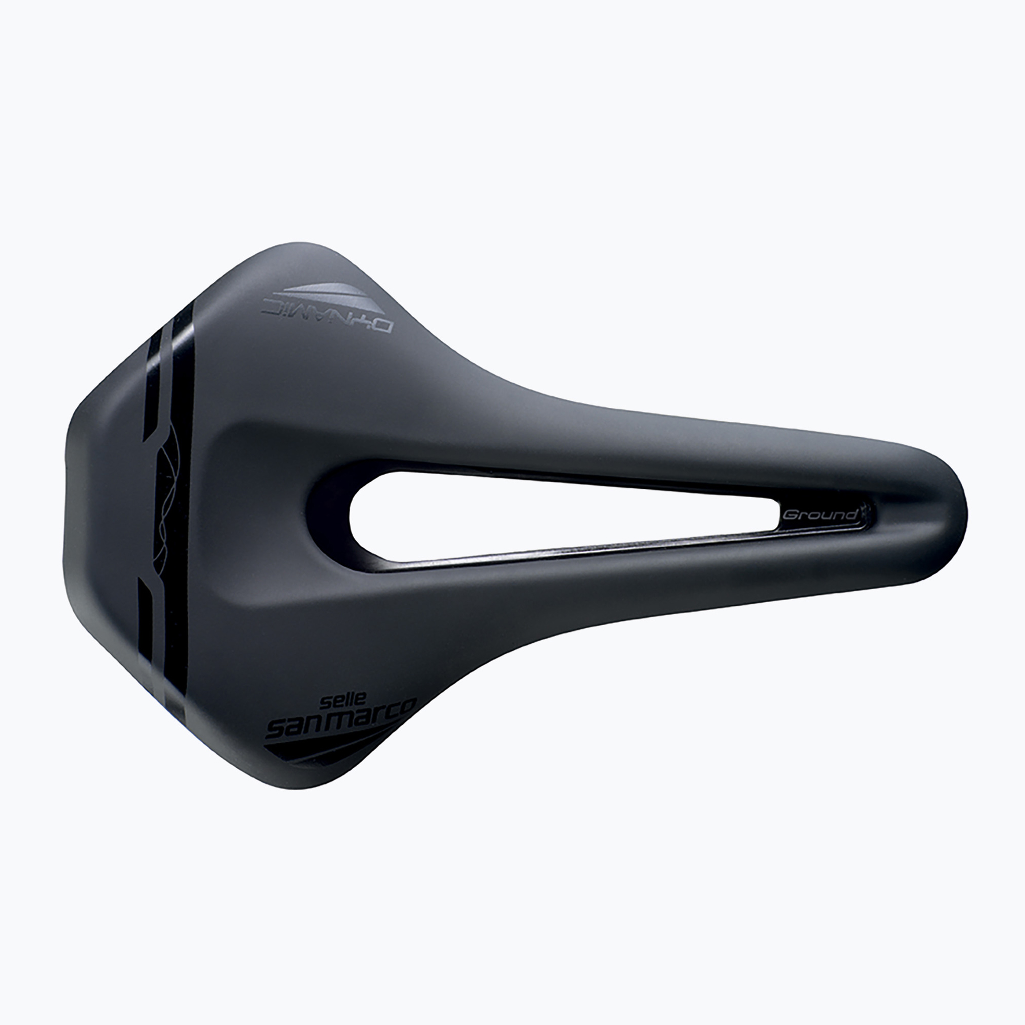 SAN MARCO Ground Dynamic Narrow Open black bicycle saddle (140 mm)