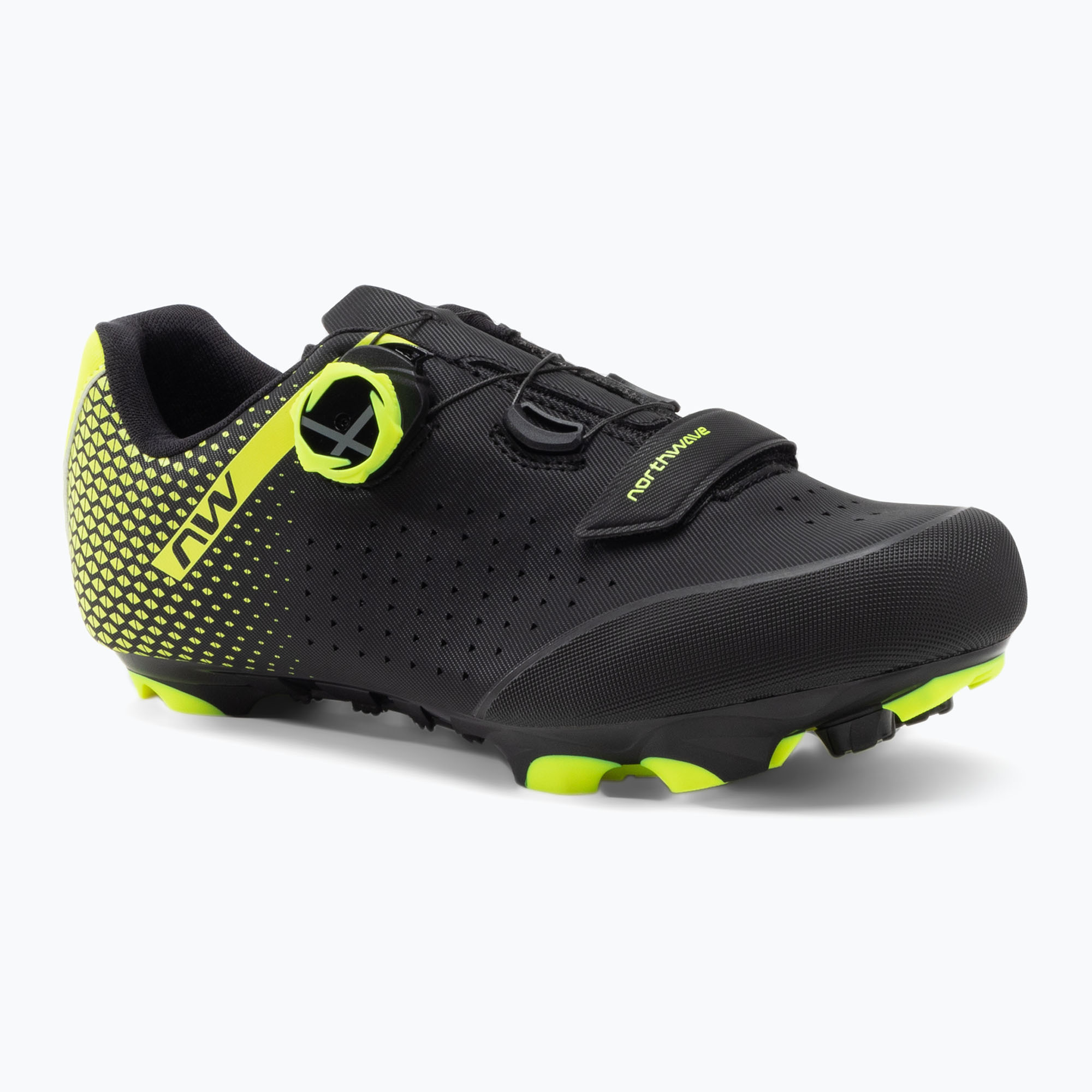 Men's MTB cycling shoes Northwave Origin Plus 2 black/yellow 80212005 (45 EU)