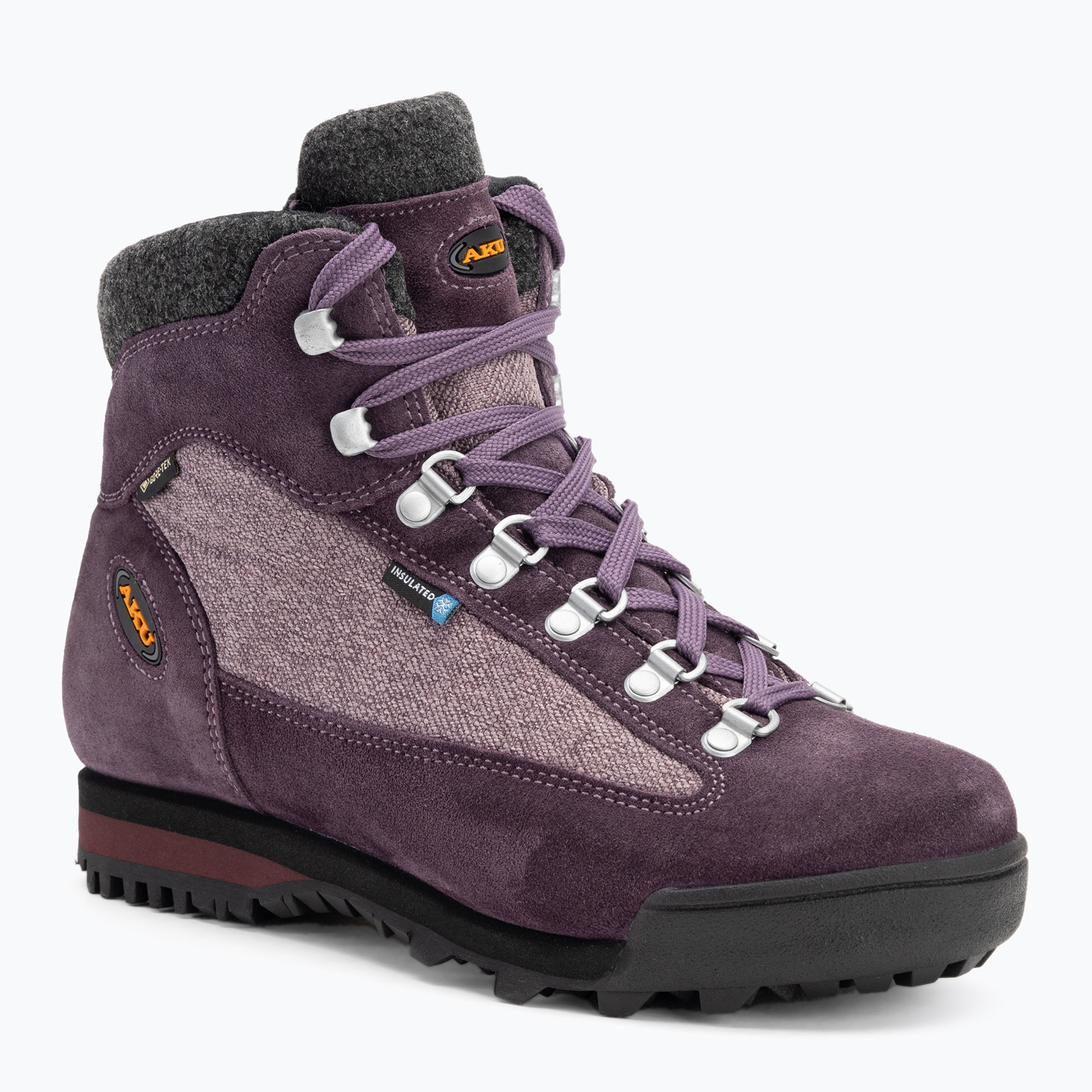 Women's trekking boots AKU Ultra Light Warm GTX violet/anthracite (40 EU)