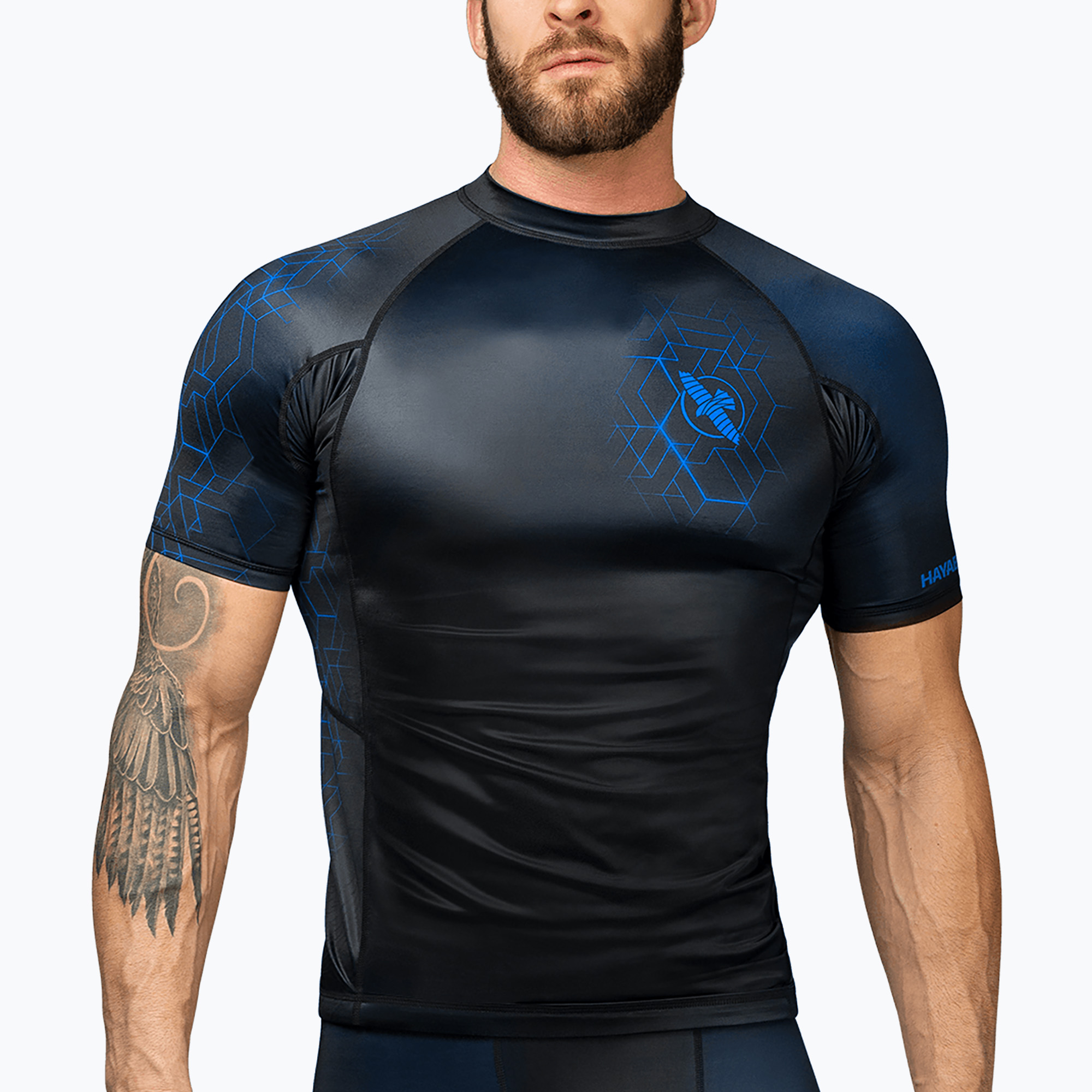 Men's Hayabusa Geo Rashguard Shortsleeve blue (XL)