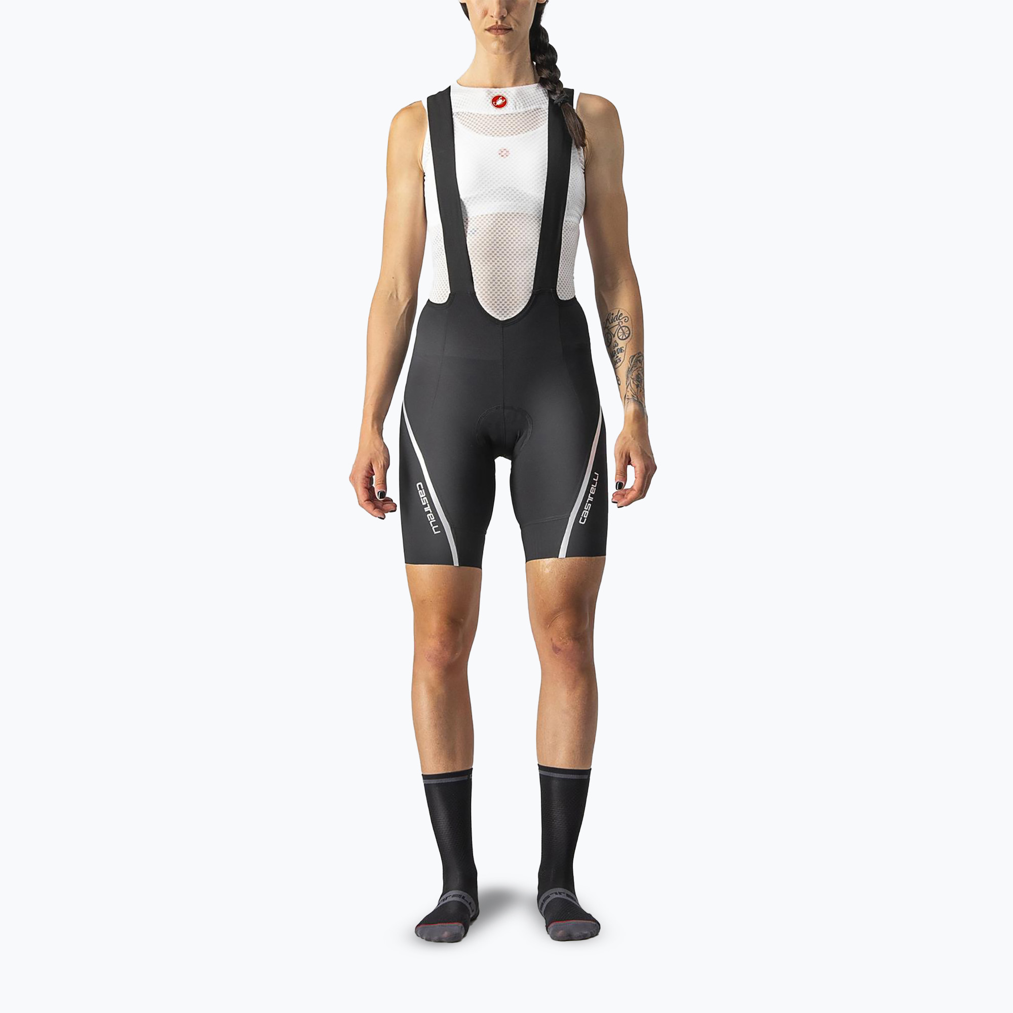 Women's cycling shorts Castelli Velocissima 3 black/ silver (S)