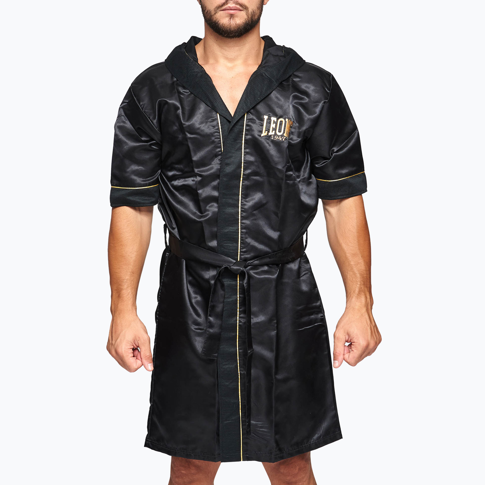 LEONE boxer dressing gown 1947 premium black (S-M)