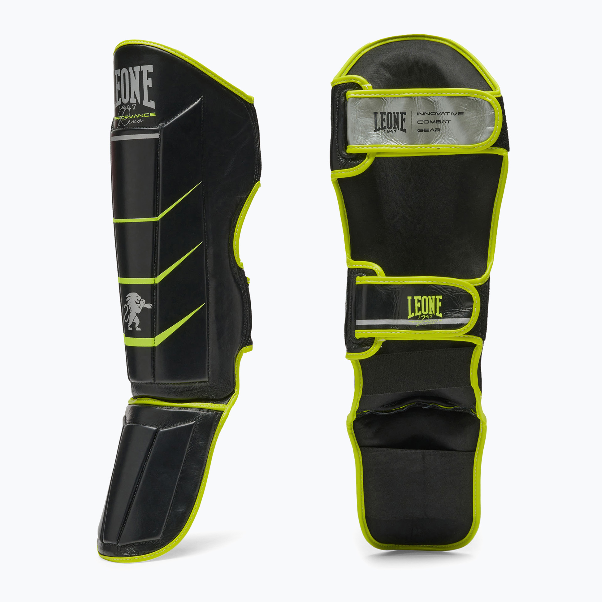 LEONE 1947 Revo Fluo black tibia protectors (S-M)