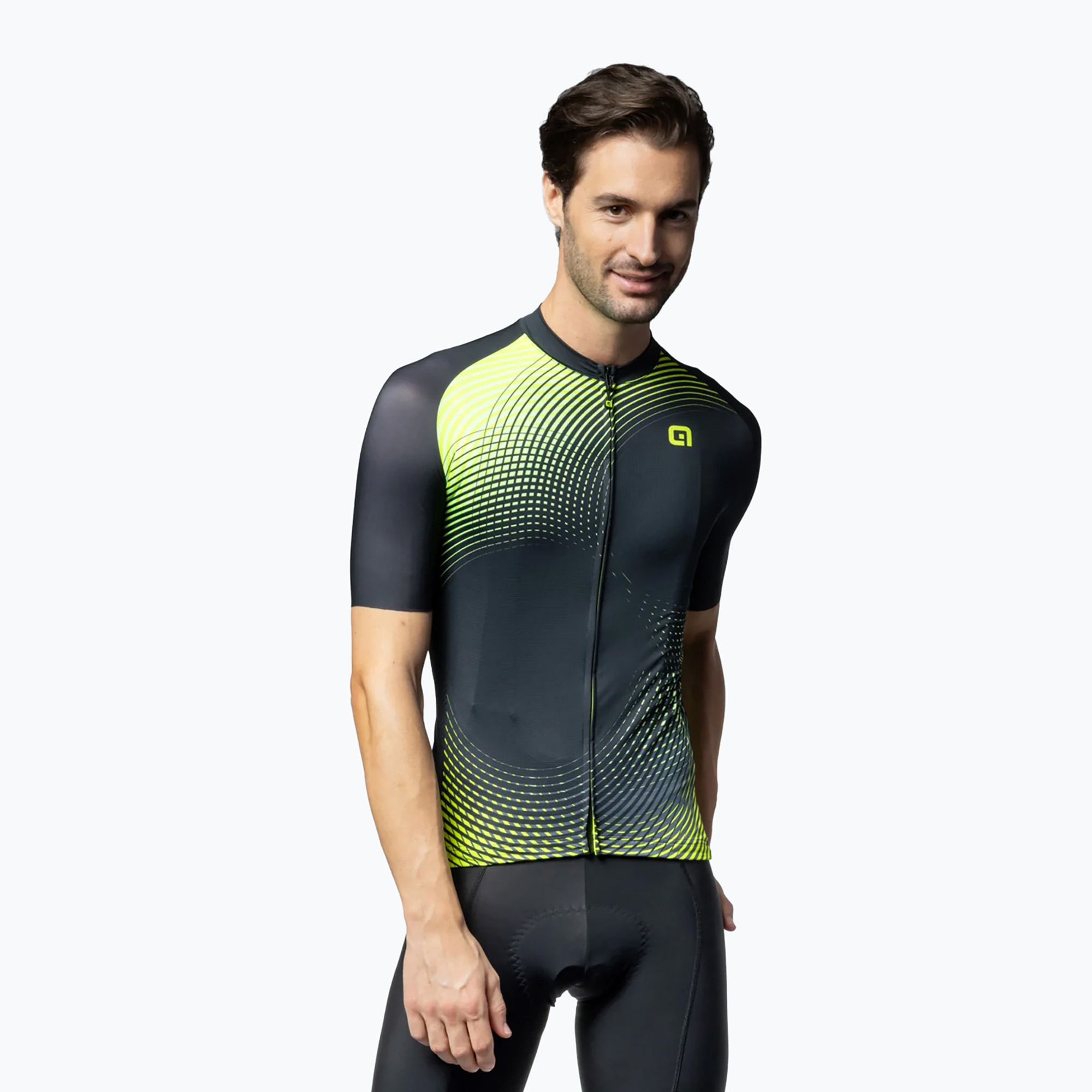Men's cycling jersey Alé Optical fluorescent yellow (XXL)