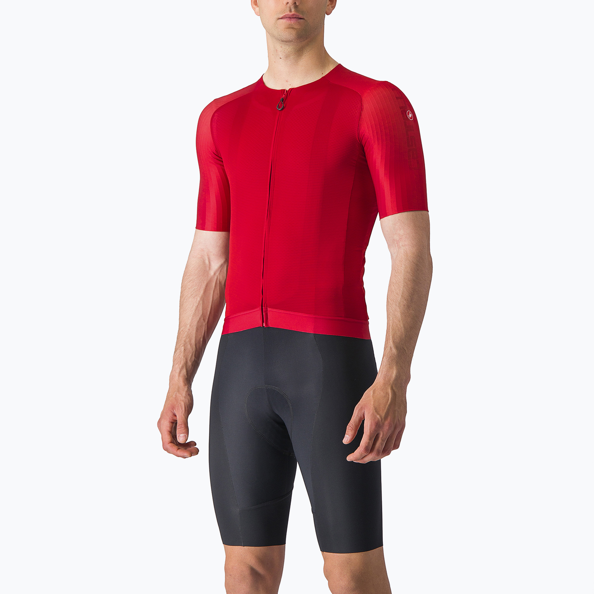 Men's Castelli Aero Race 7.0 rich red cycling jersey (L)