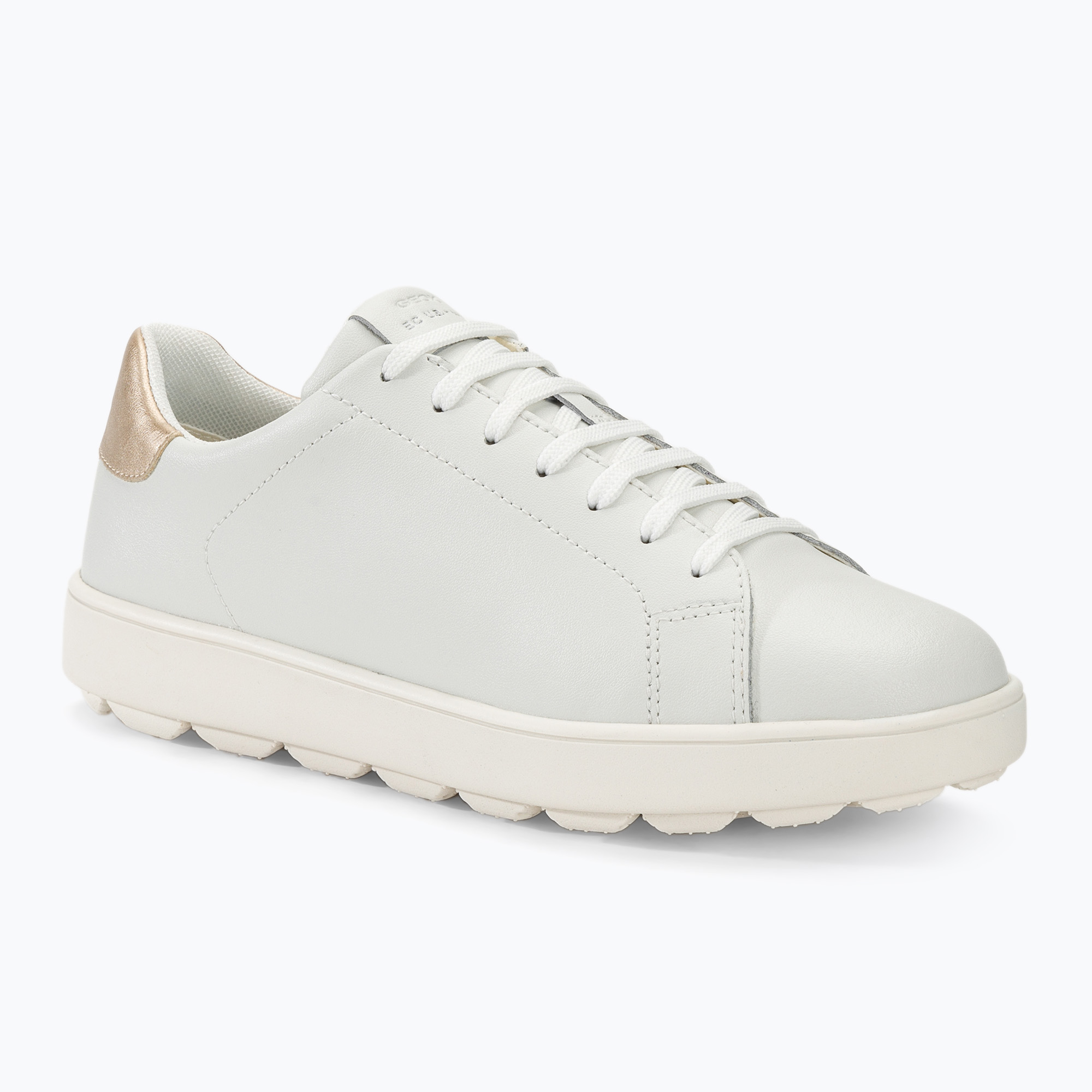 Geox Spherica Ecub-1 white/light gold women's shoes (41 EU)