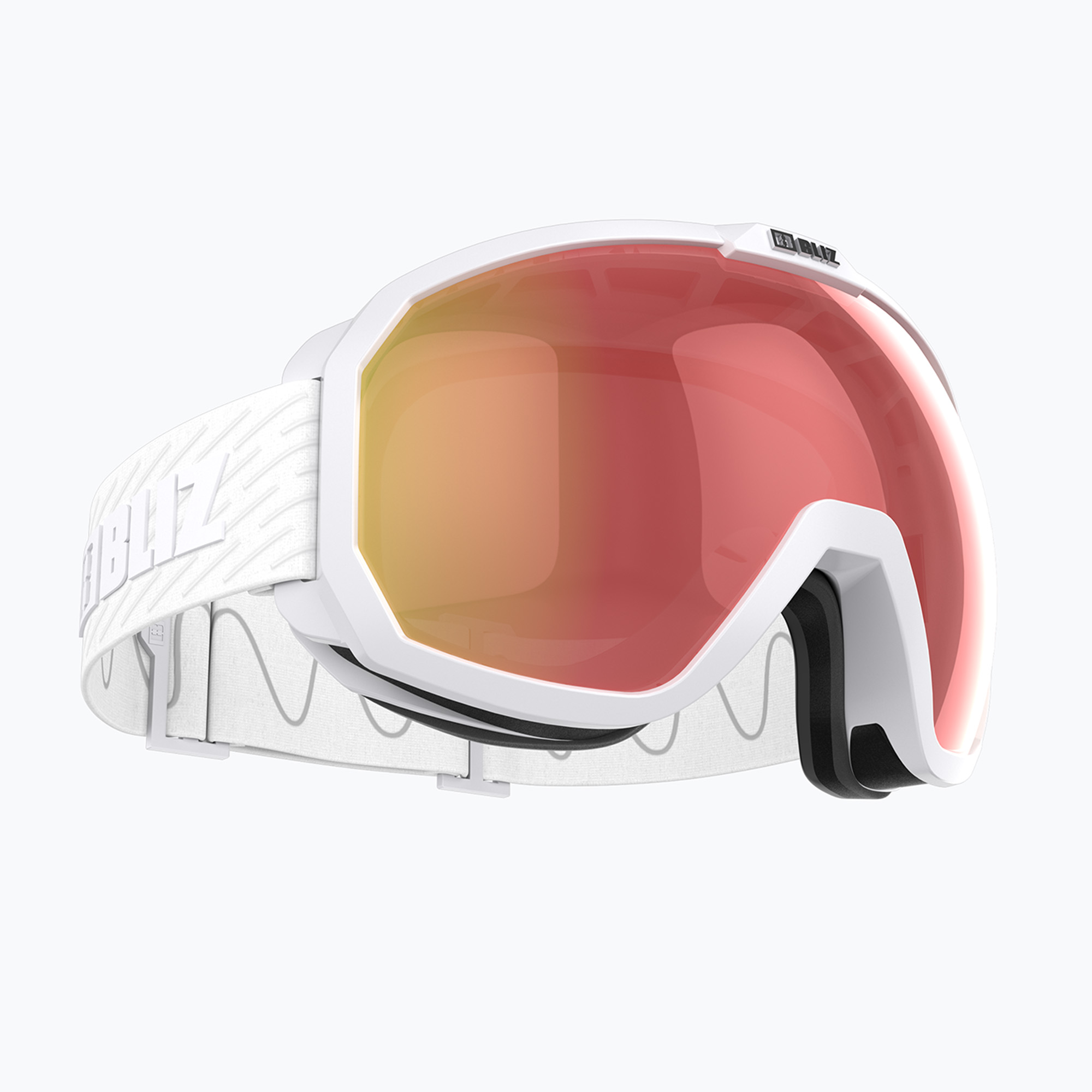 Bliz Charge OTG ski goggles matt white/brown red