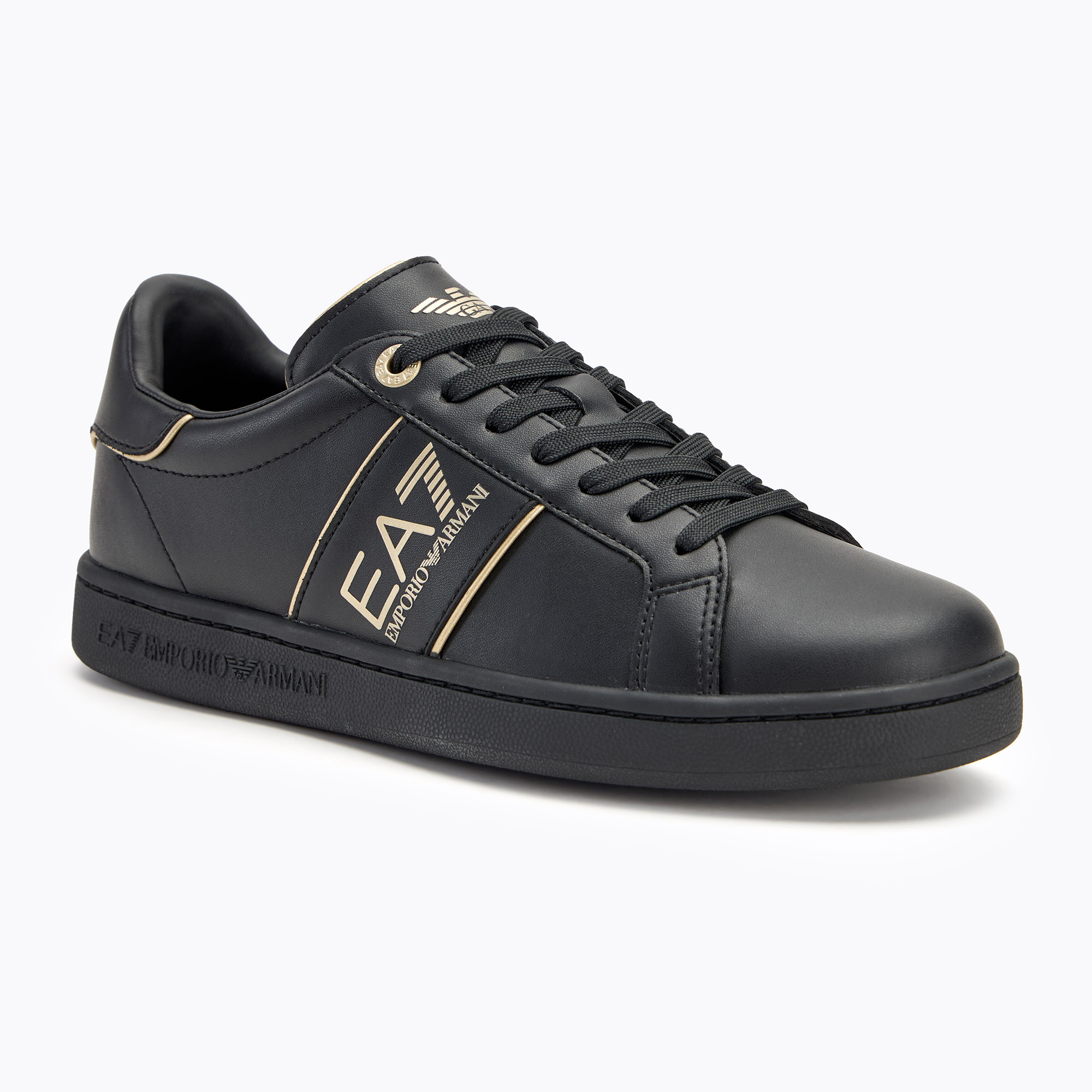 EA7 Emporio Armani Classic Logo triple black/ gold shoes (39 1/3 EU)