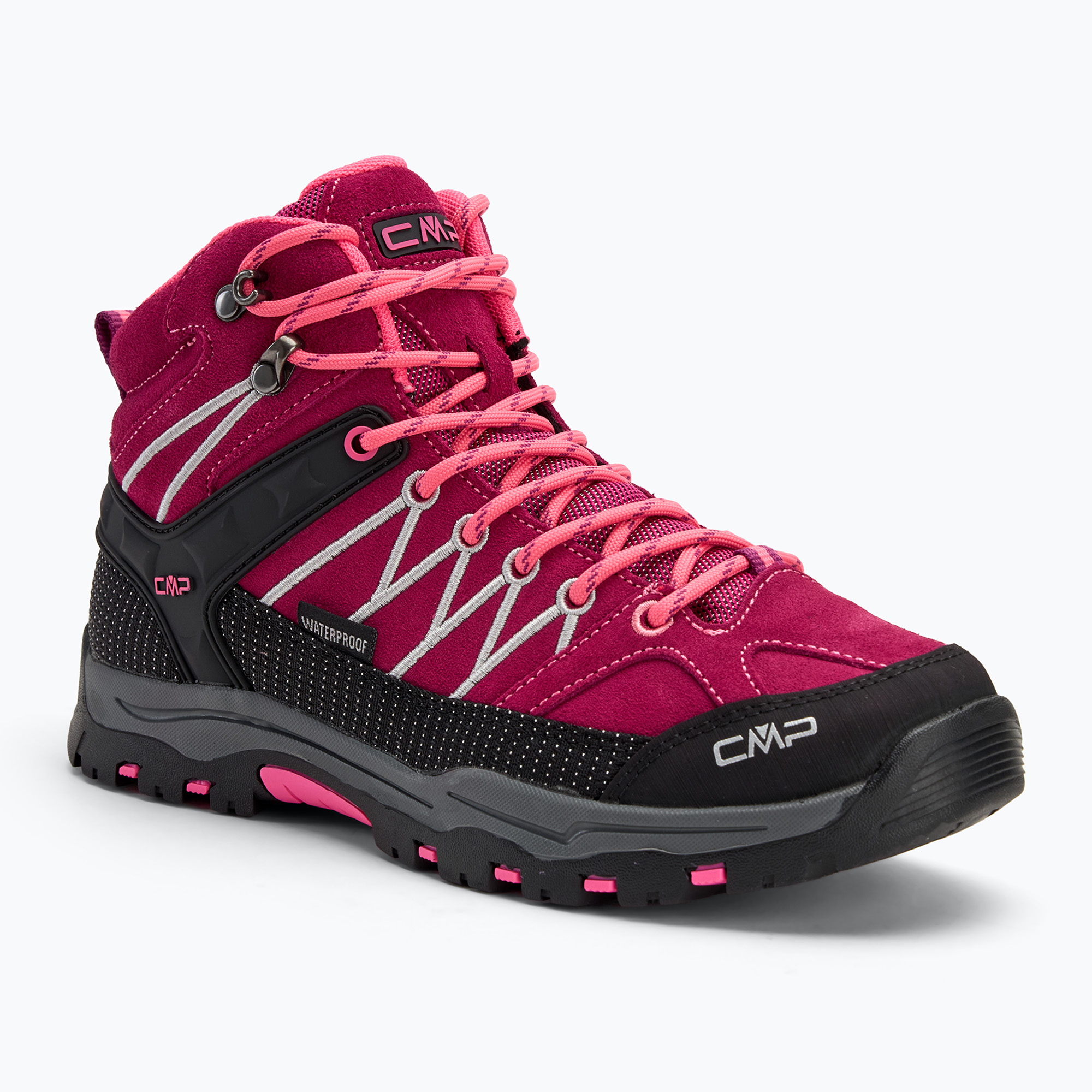 CMP Rigel Mid berry / pink fluo junior trekking boots (40 EU)