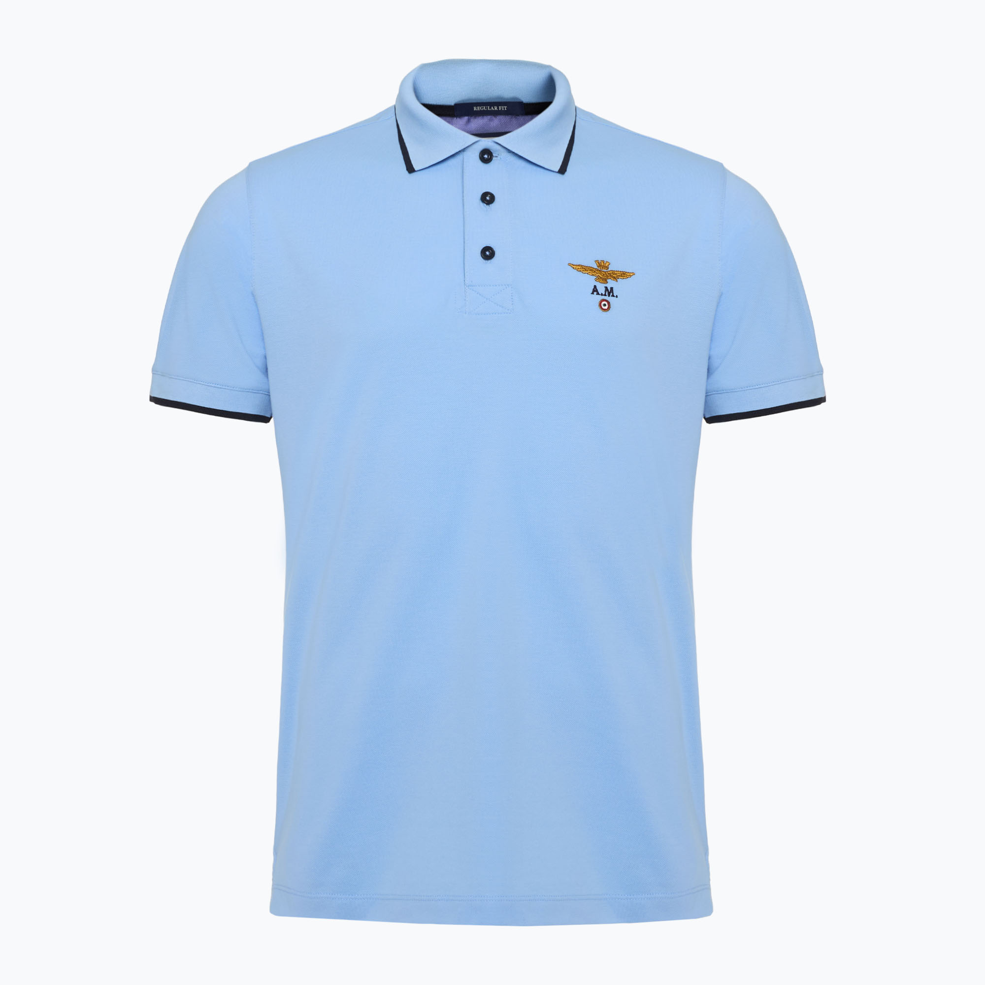 Men's Aeronautica Militare Essential ice blue polo shirt (S)