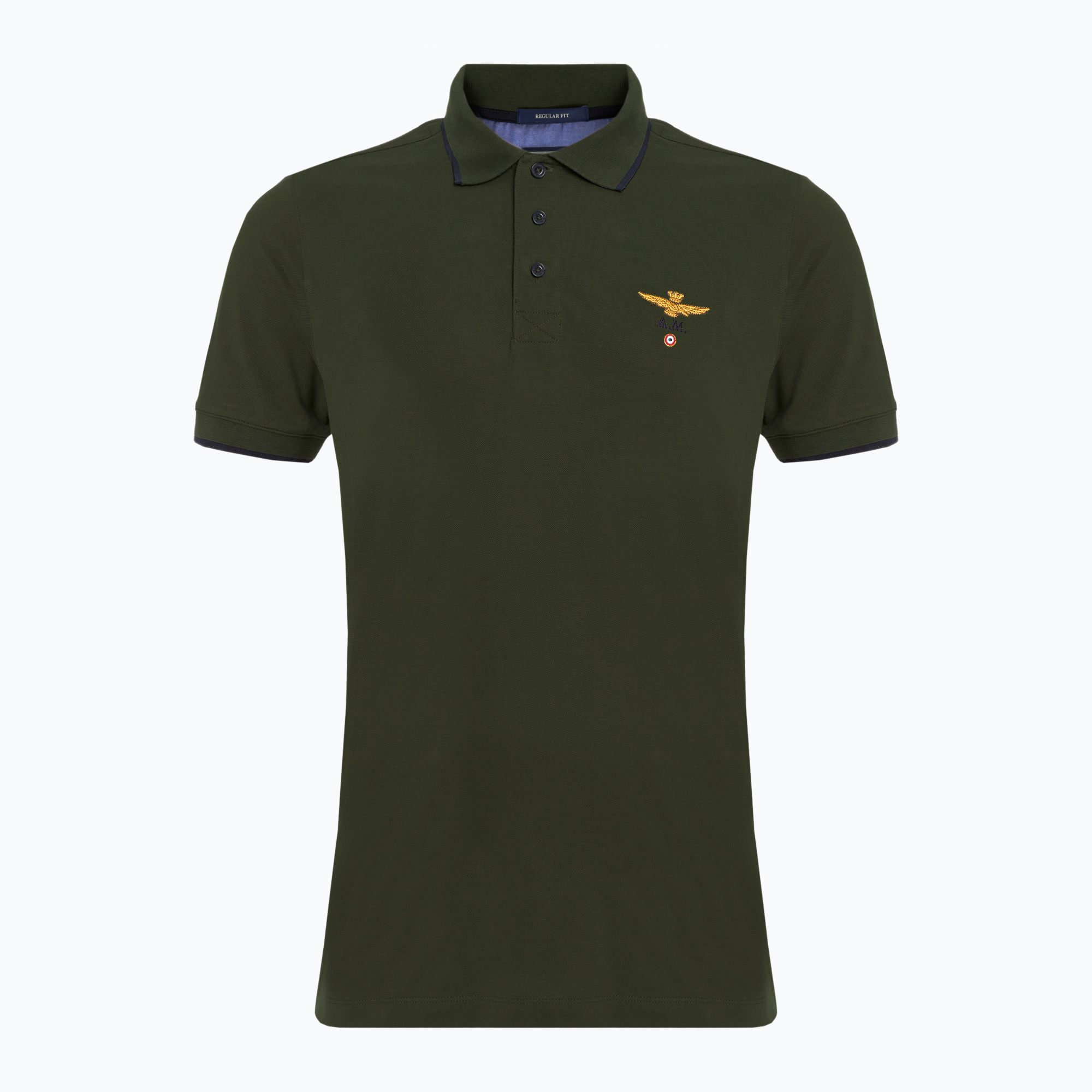 Men's Aeronautica Militare Essential verde scuro polo shirt (S)