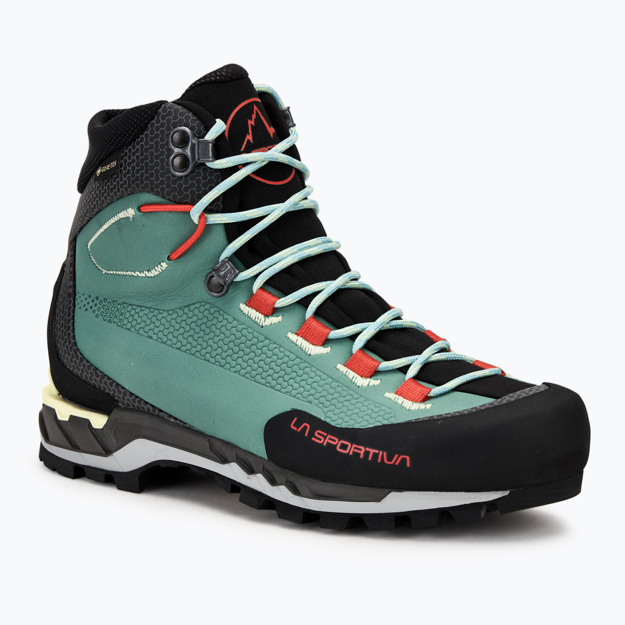 La Sportiva women's high altitude boot Trango Tech Leather GTX juniper/zest (37.5 EU)