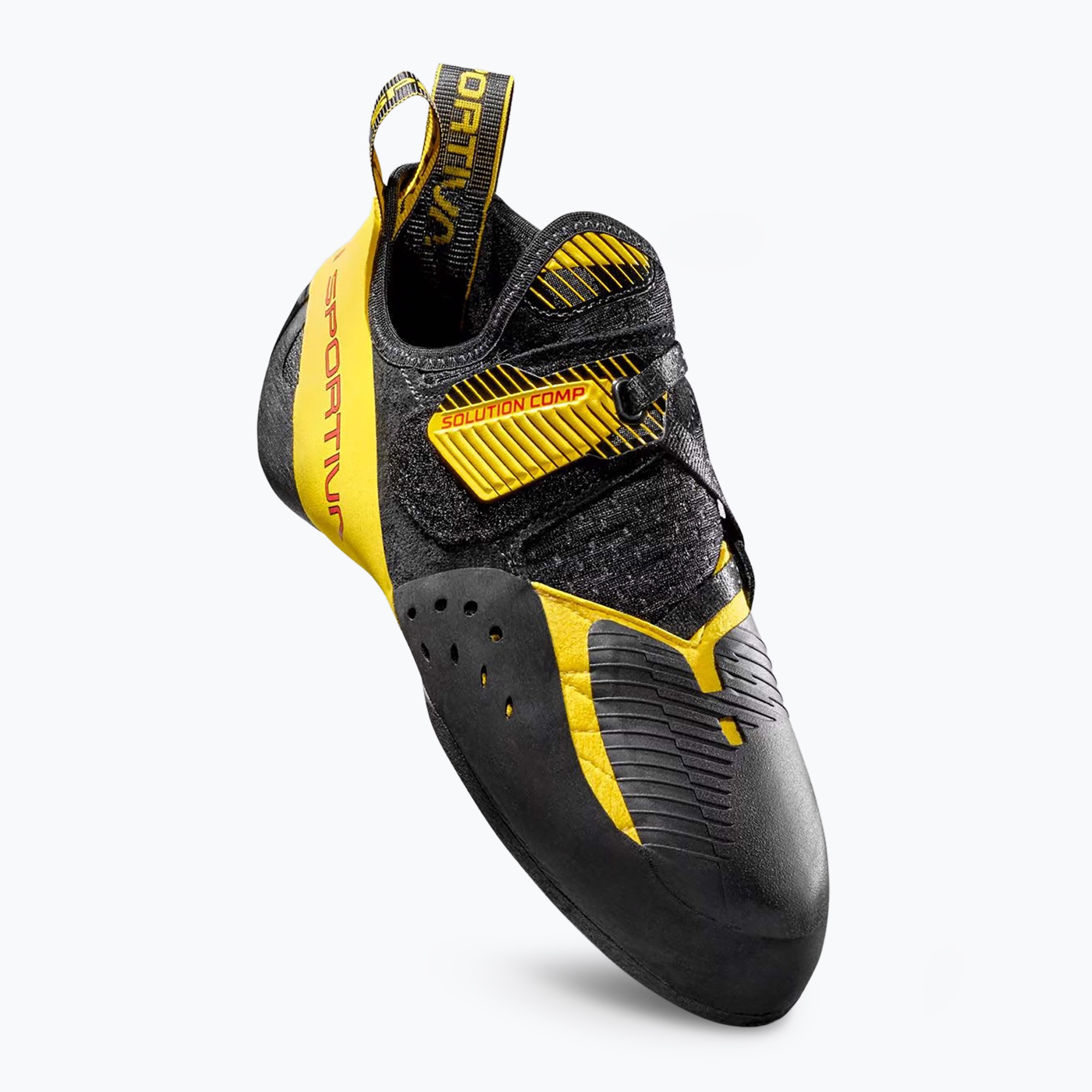 Men's climbing shoe La Sportiva Solution Comp black/ yellow (45 EU)